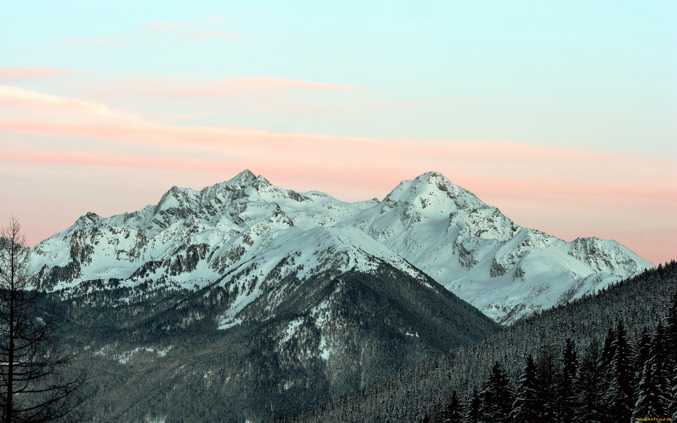 природа, горы, вершины, снег