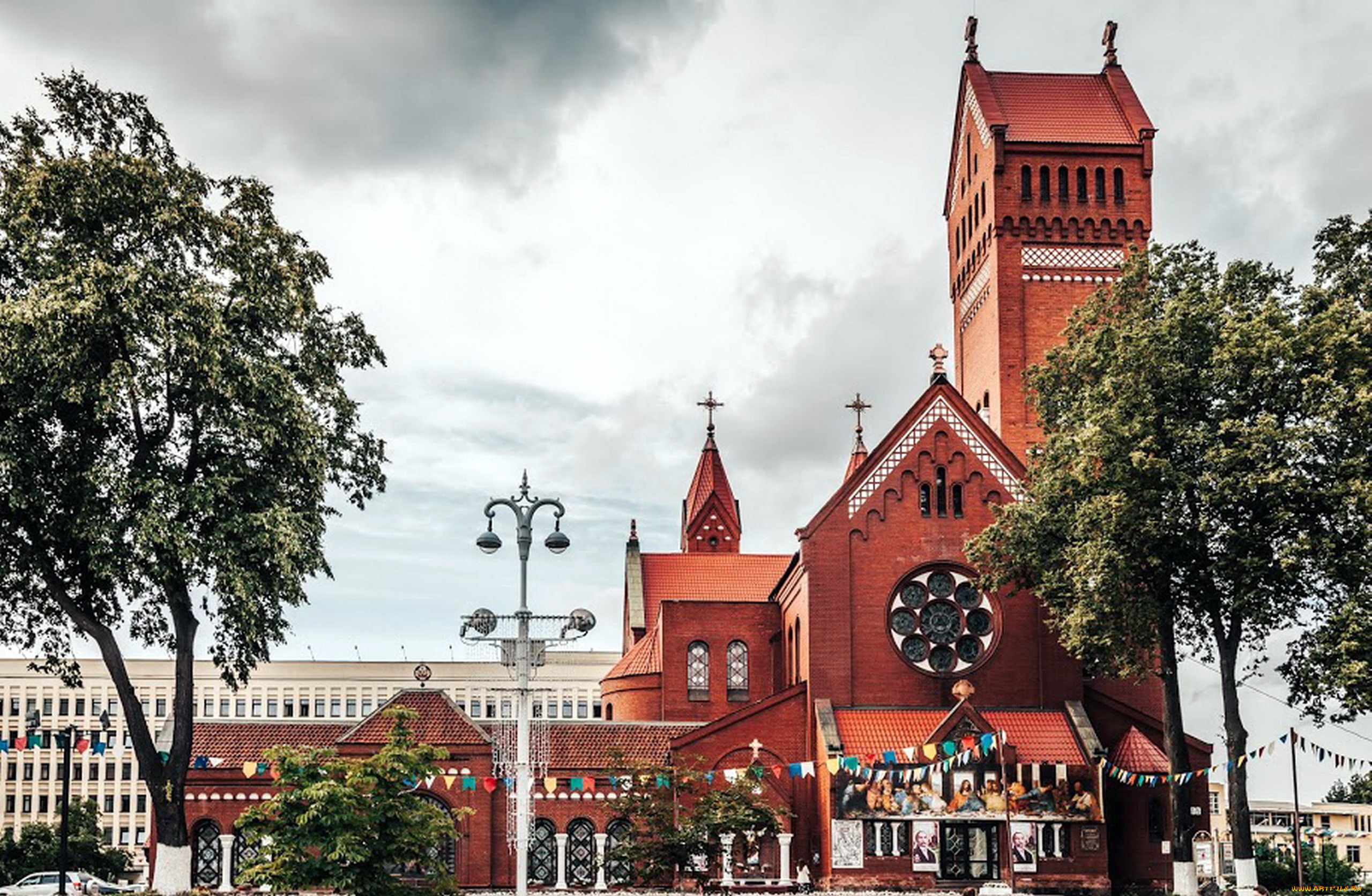 города, минск, , беларусь, костел