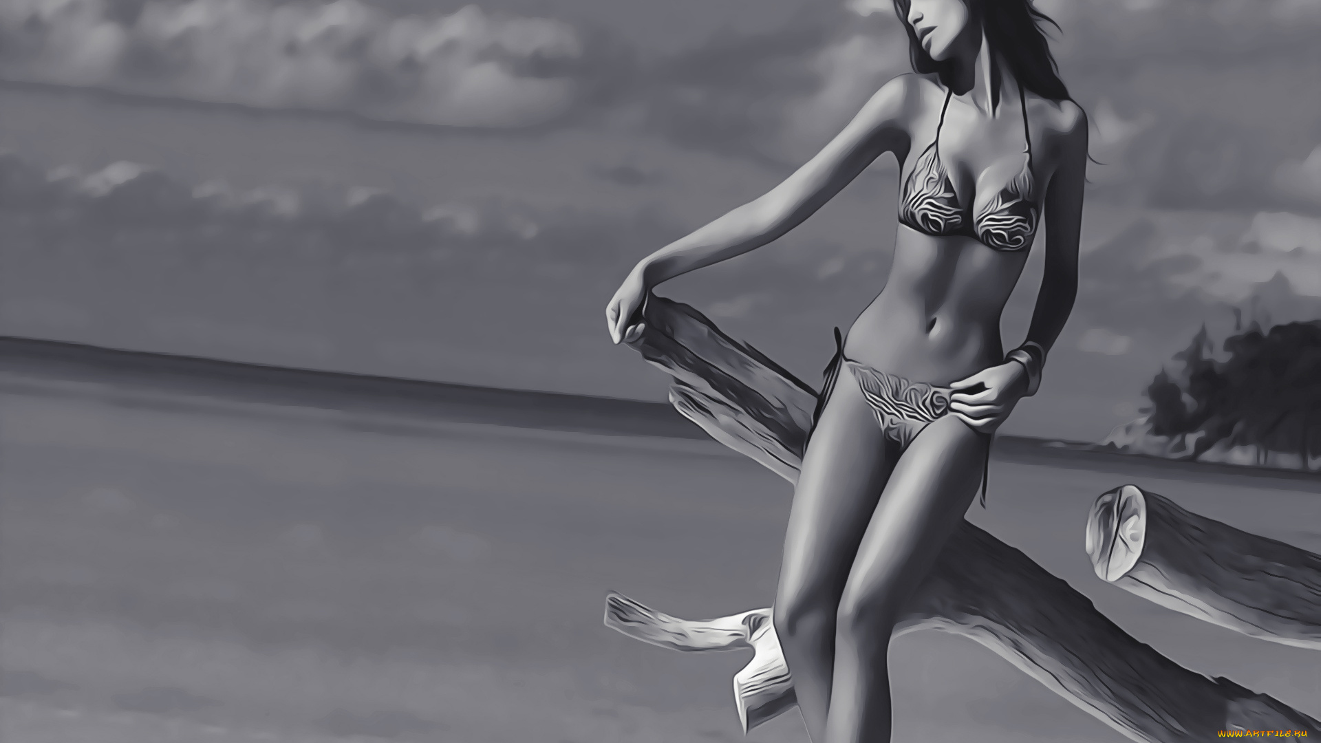 календари, компьютерный, дизайн, купальник, calendar, 2019, природа, девушка, водоем, женщина