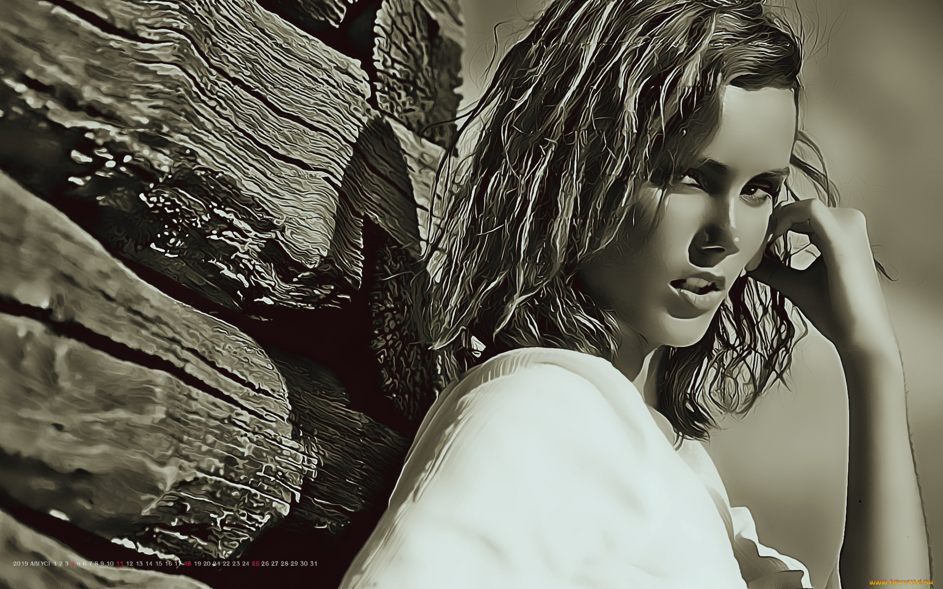 календари, компьютерный, дизайн, 2019, calendar, девушка, взгляд, женщина