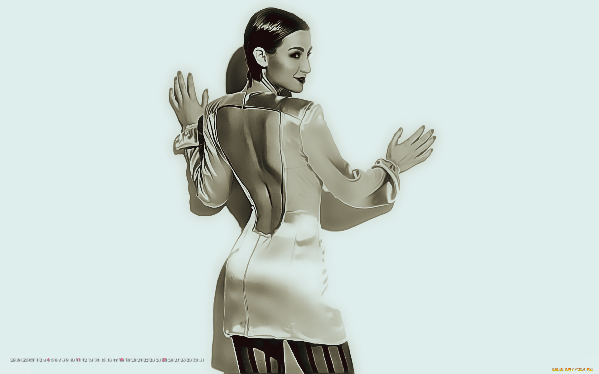 календари, компьютерный, дизайн, 2019, модель, calendar, женщина, профиль, девушка