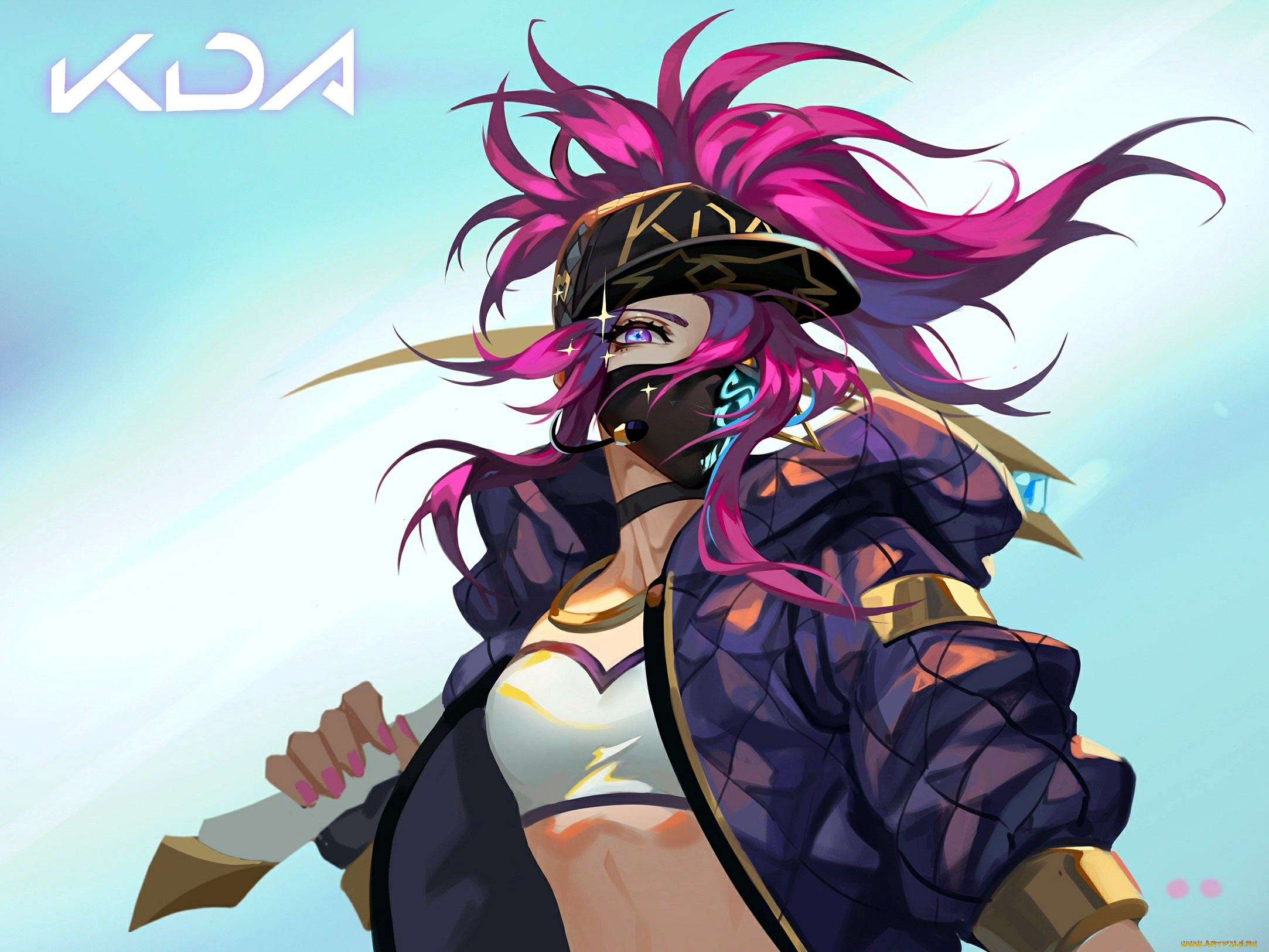 видео, игры, league, of, legends, kda, akali, кепка, куртка