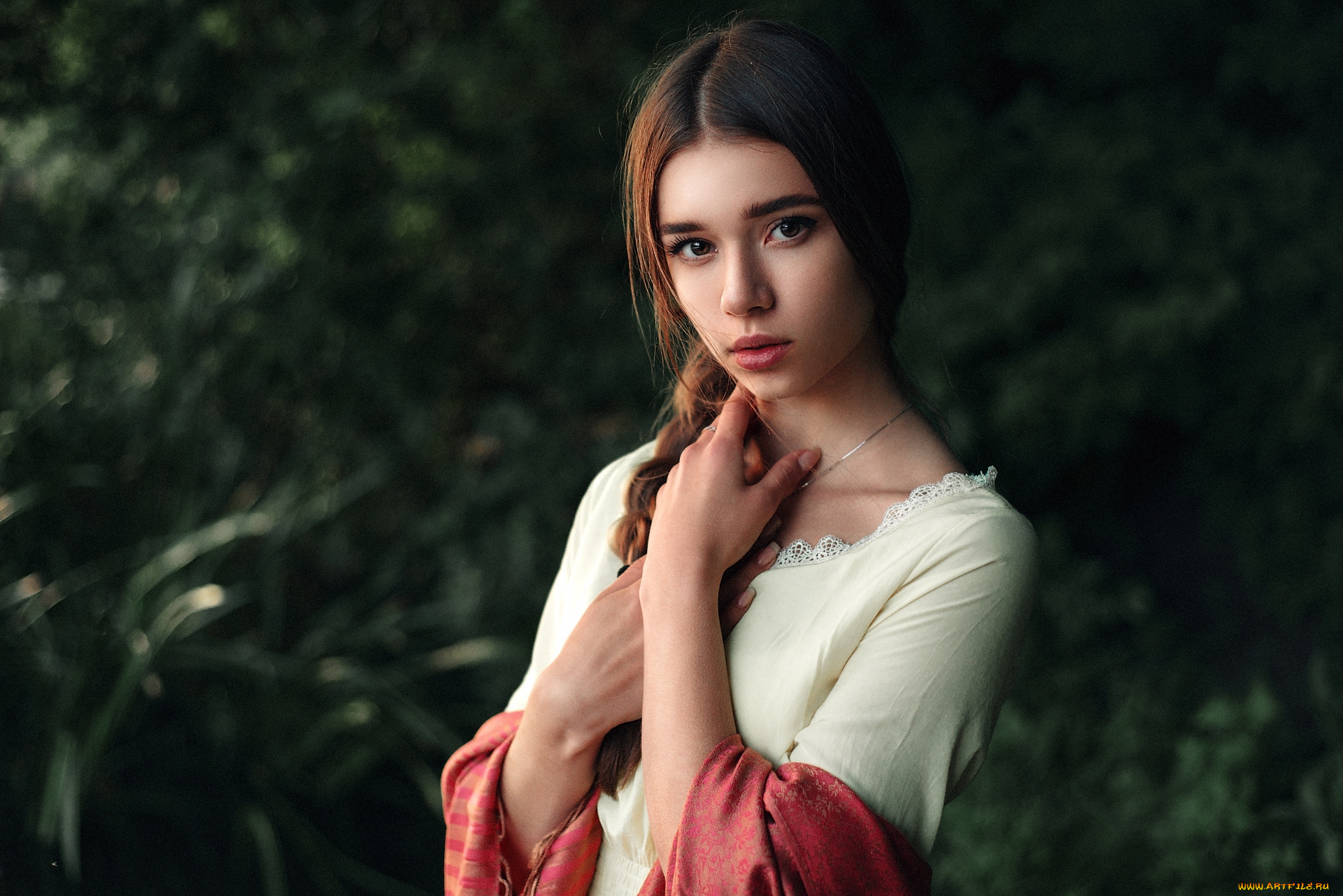 девушки, -, лица, , портреты, взгляд