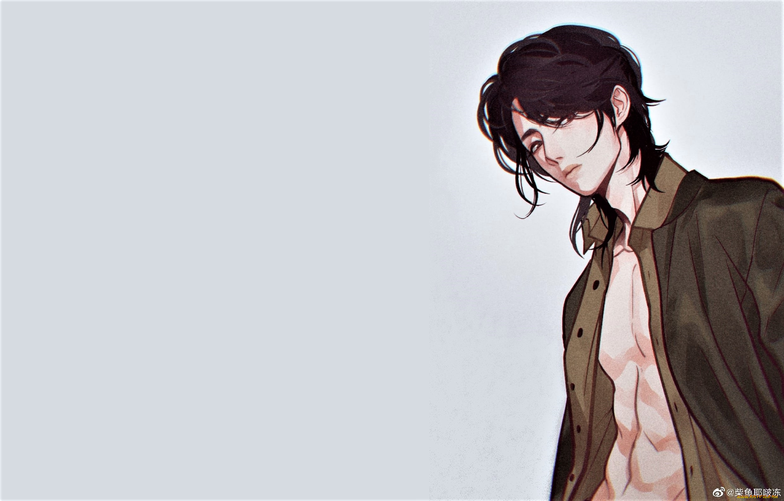 рисованное, люди, ван, ибо, рубашка