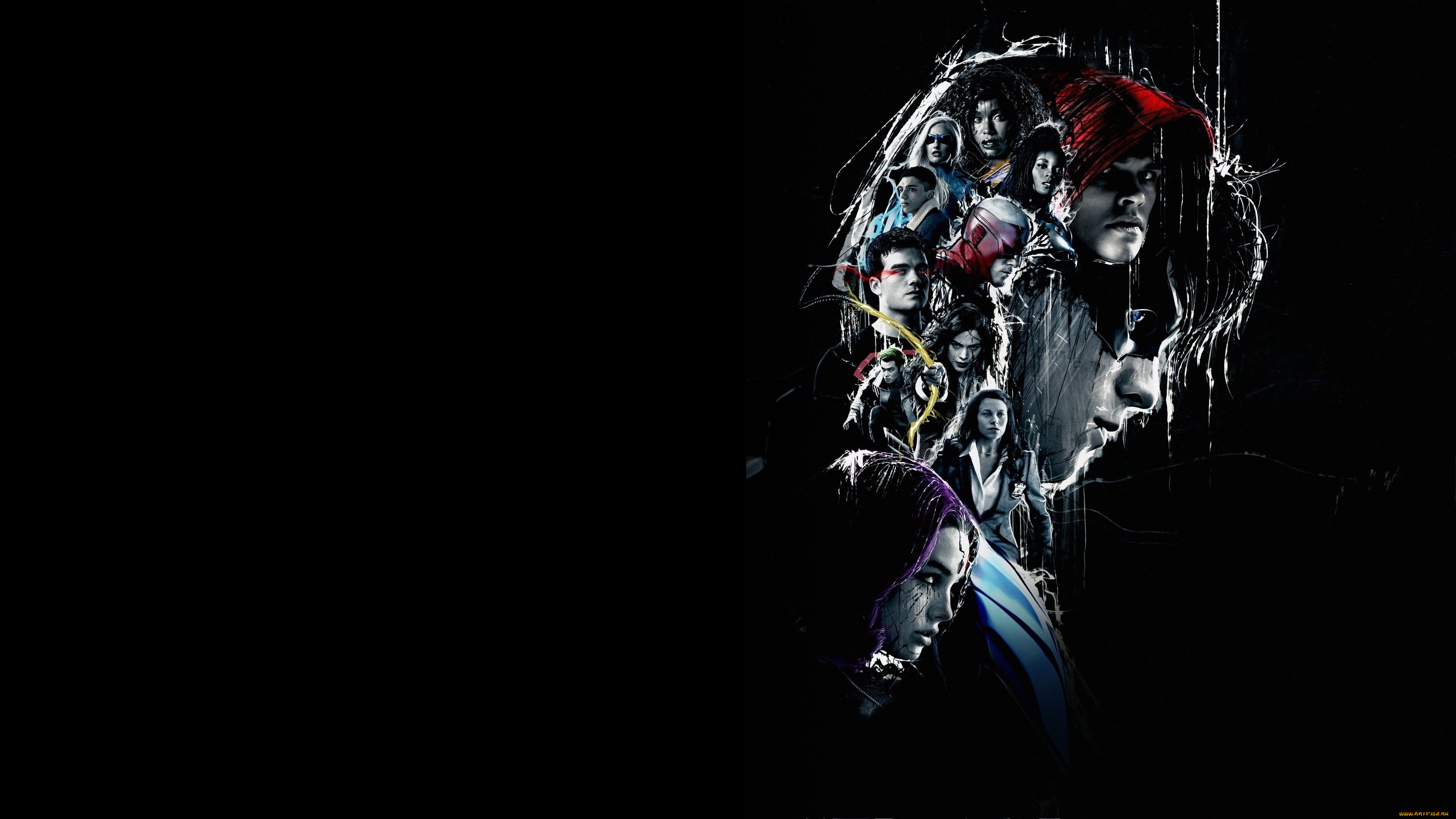 titans, , сериал, 2018, –, , кино, фильмы, сериал, титаны, фантастика, фэнтези, боевик, драма, криминал, три, сезона, постер