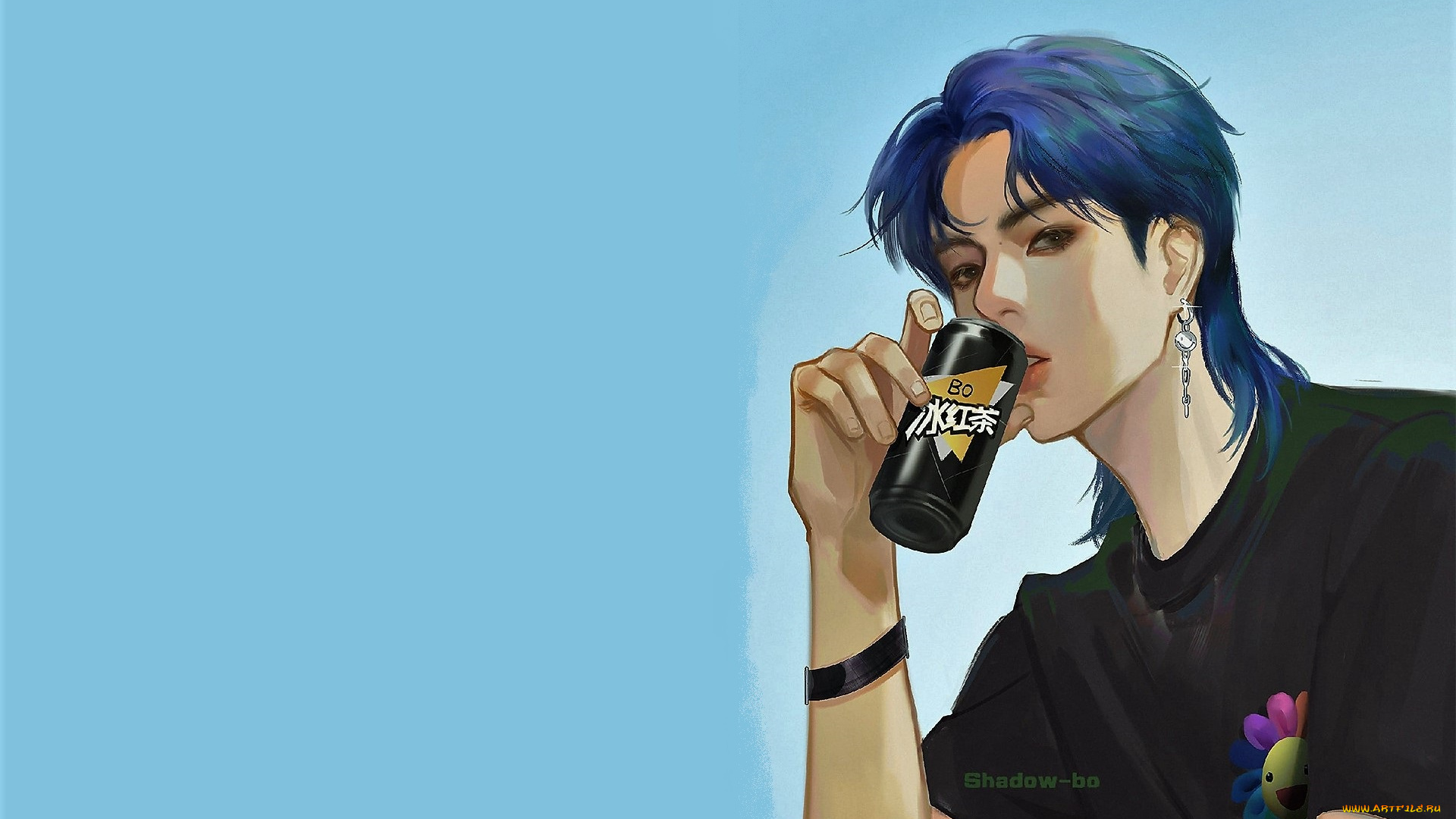 рисованное, люди, ван, ибо, банка