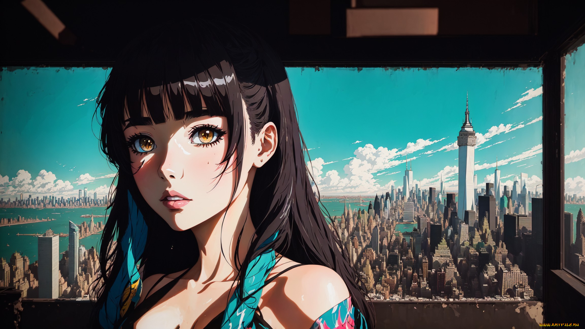 аниме, город, , улицы, , интерьер, , здания, нейросети, графика, нейроарт, ai, art, нейронные, сети, рисунки, нейро, искусство