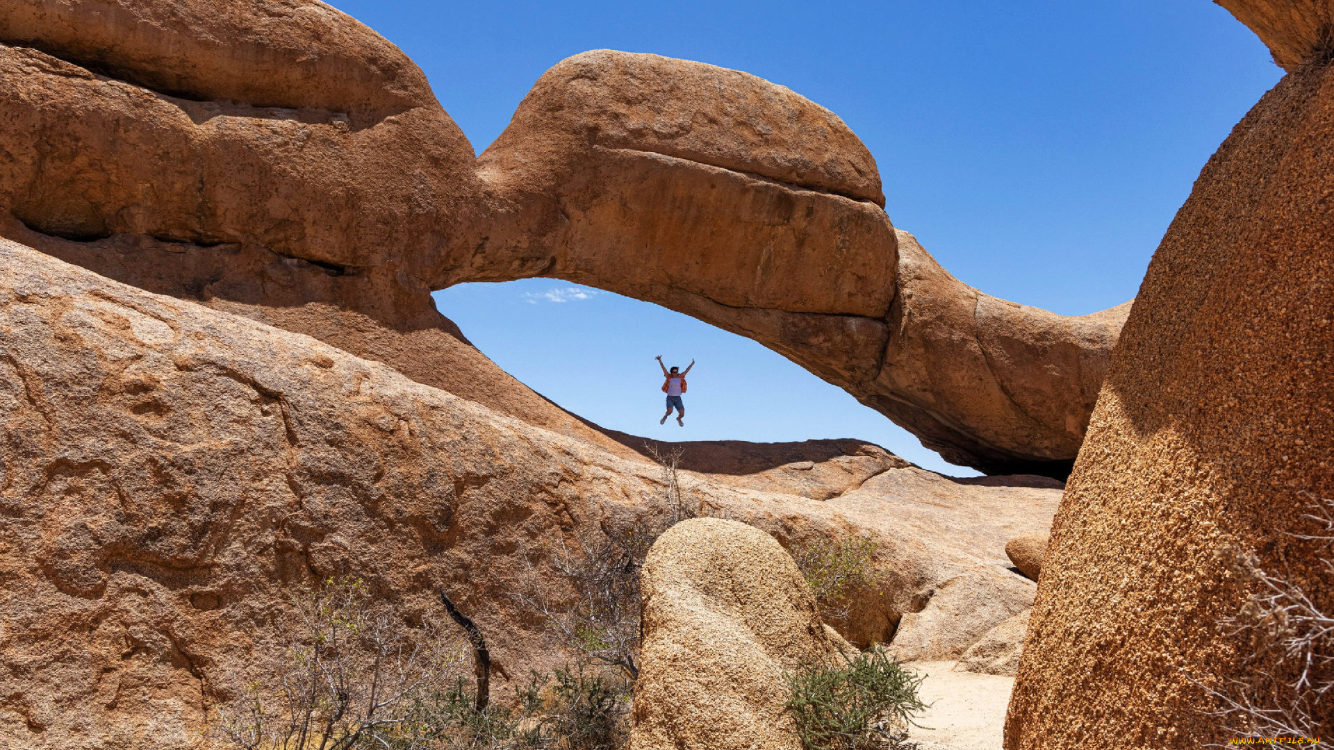natural, arch, at, spitzkoppe, namibia, природа, горы, natural, arch, at, spitzkoppe