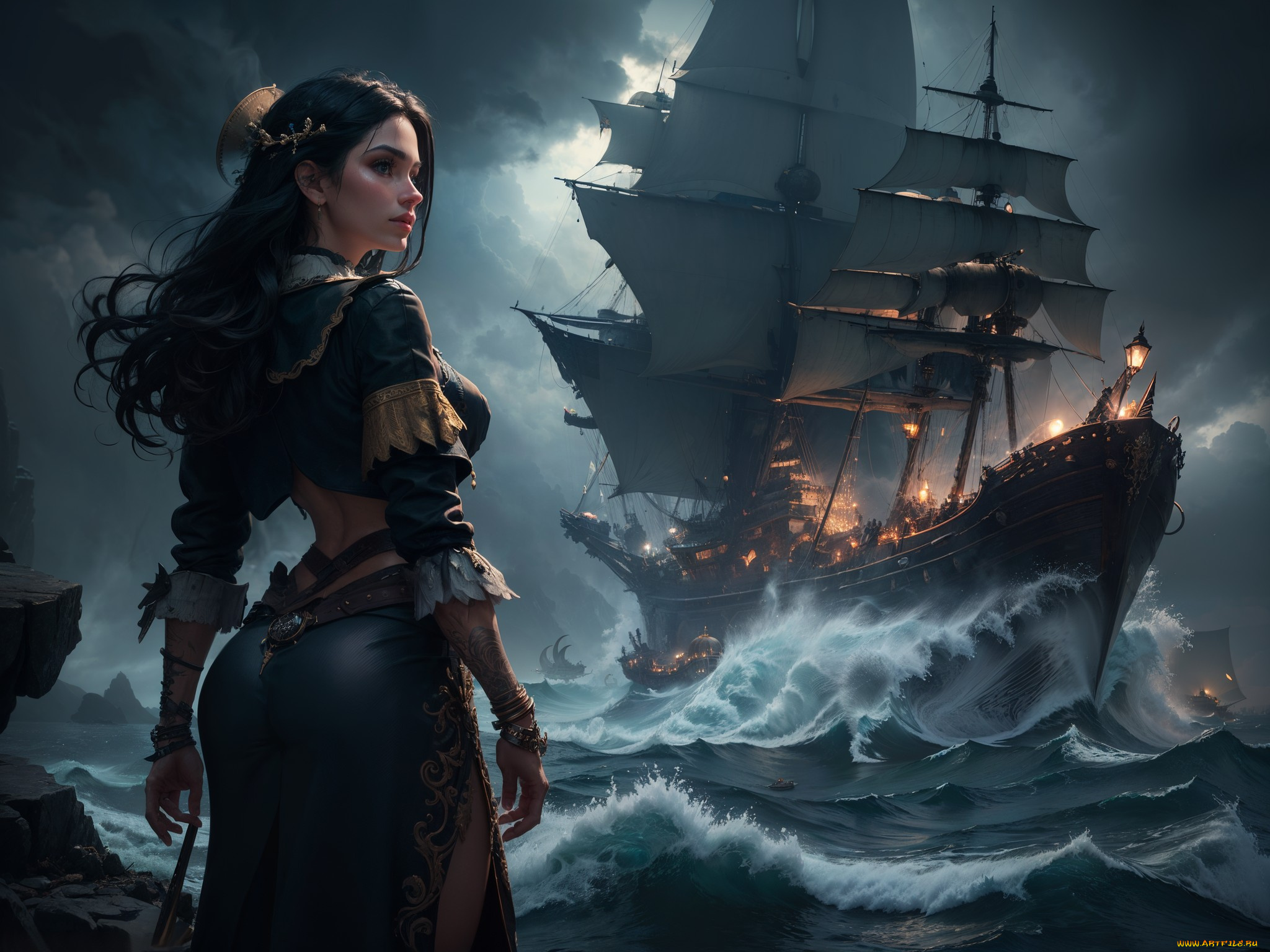 фэнтези, девушки, нейросети, графика, нейроарт, ai, art, нейронные, сети, рисунки, нейро, искусство