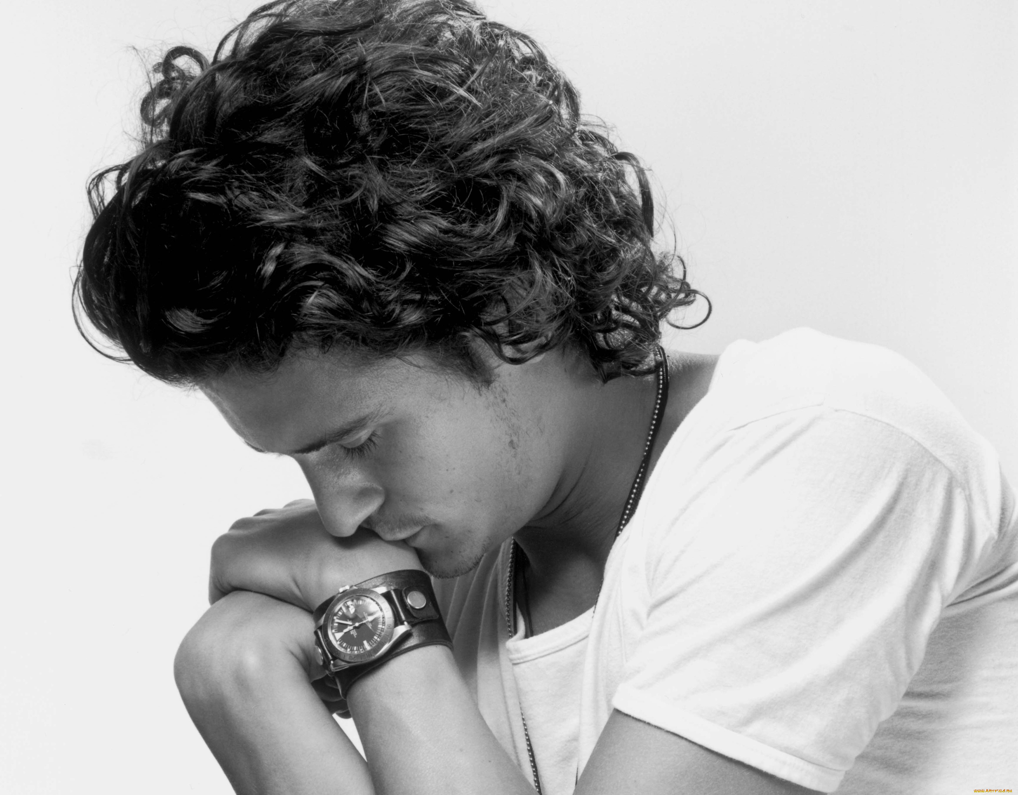 мужчины, orlando, bloom, актер, футболка, часы