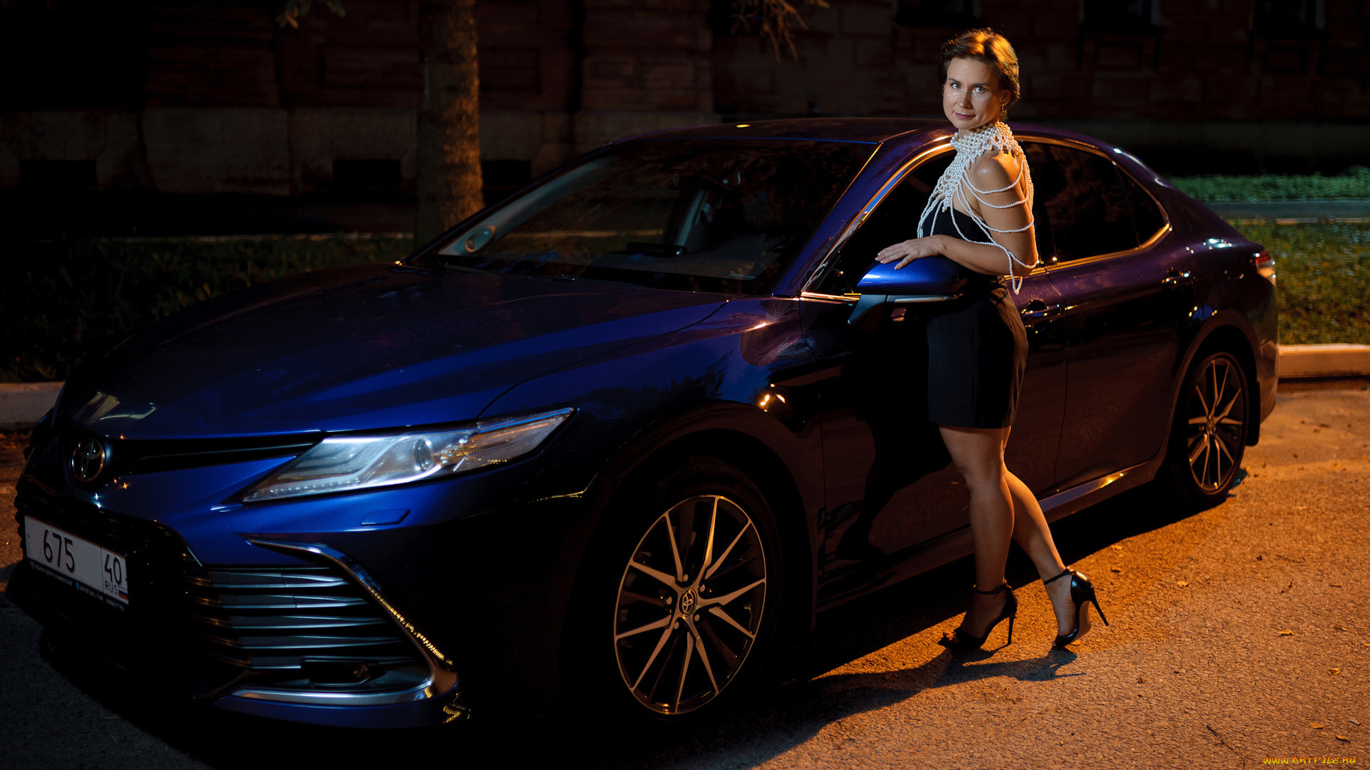 автомобили, -авто, с, девушками, toyota, camry