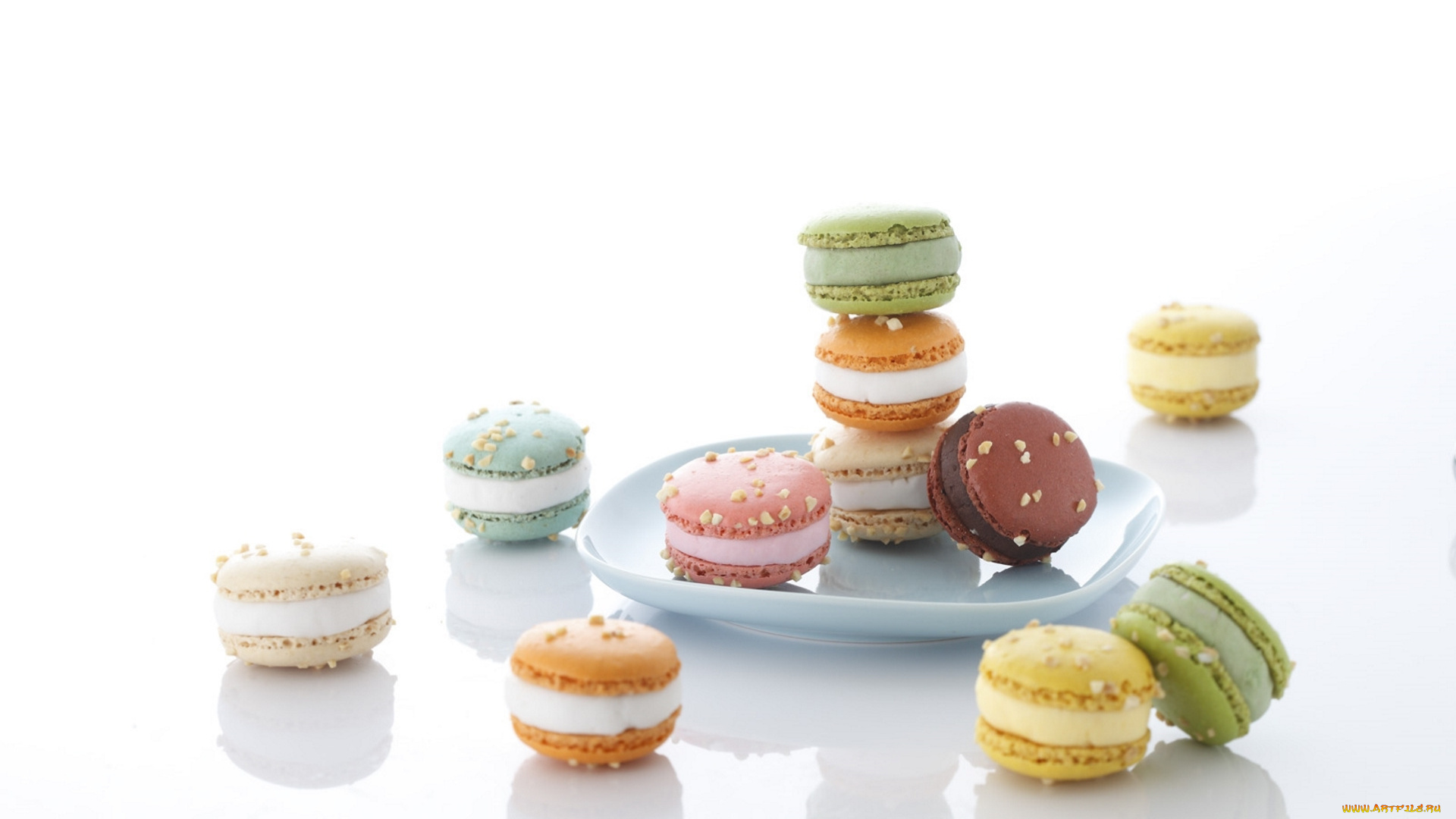 еда, макаруны, лакомство, ассорти