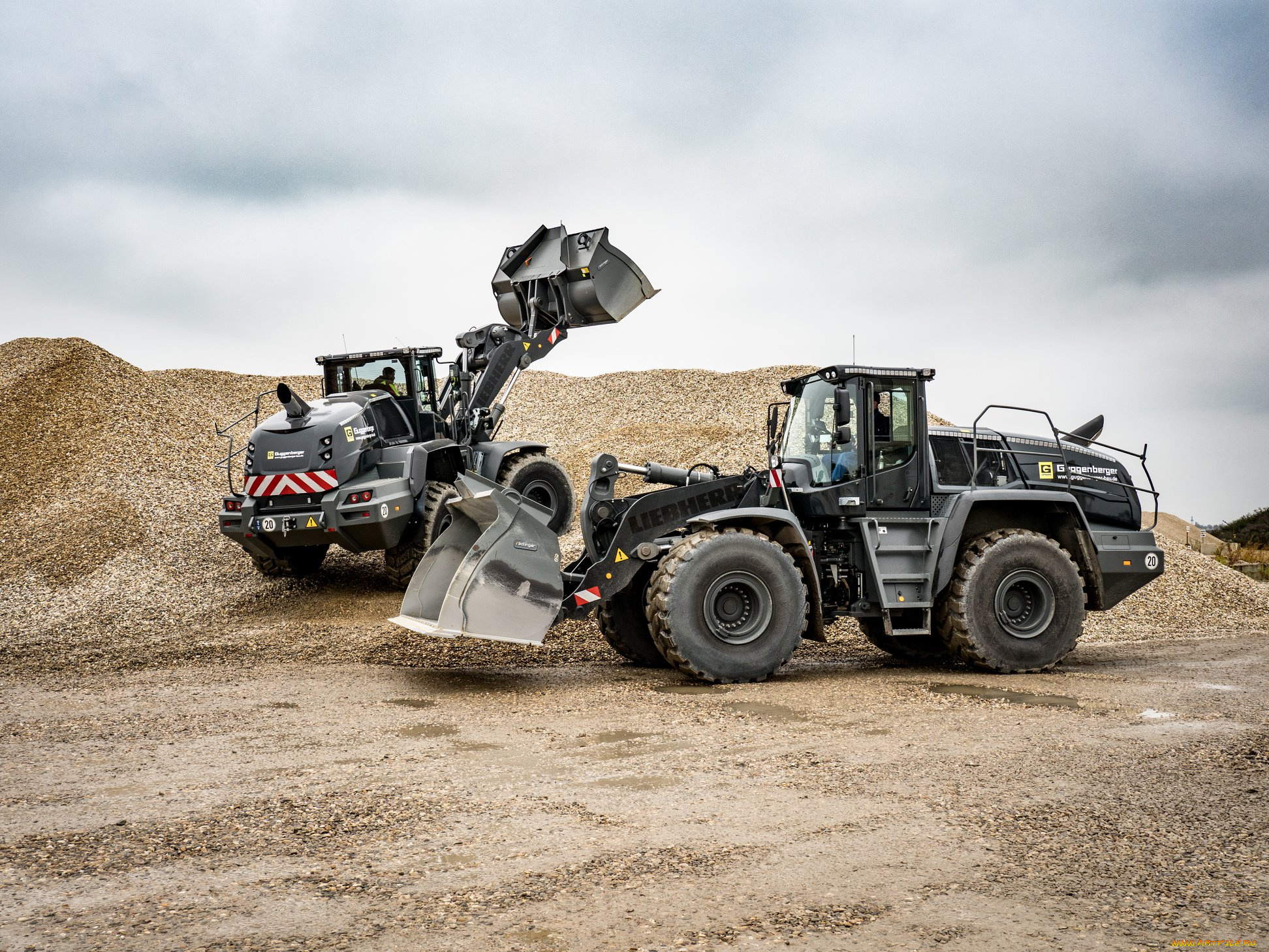 техника, фронтальные, погрузчики, liebherr