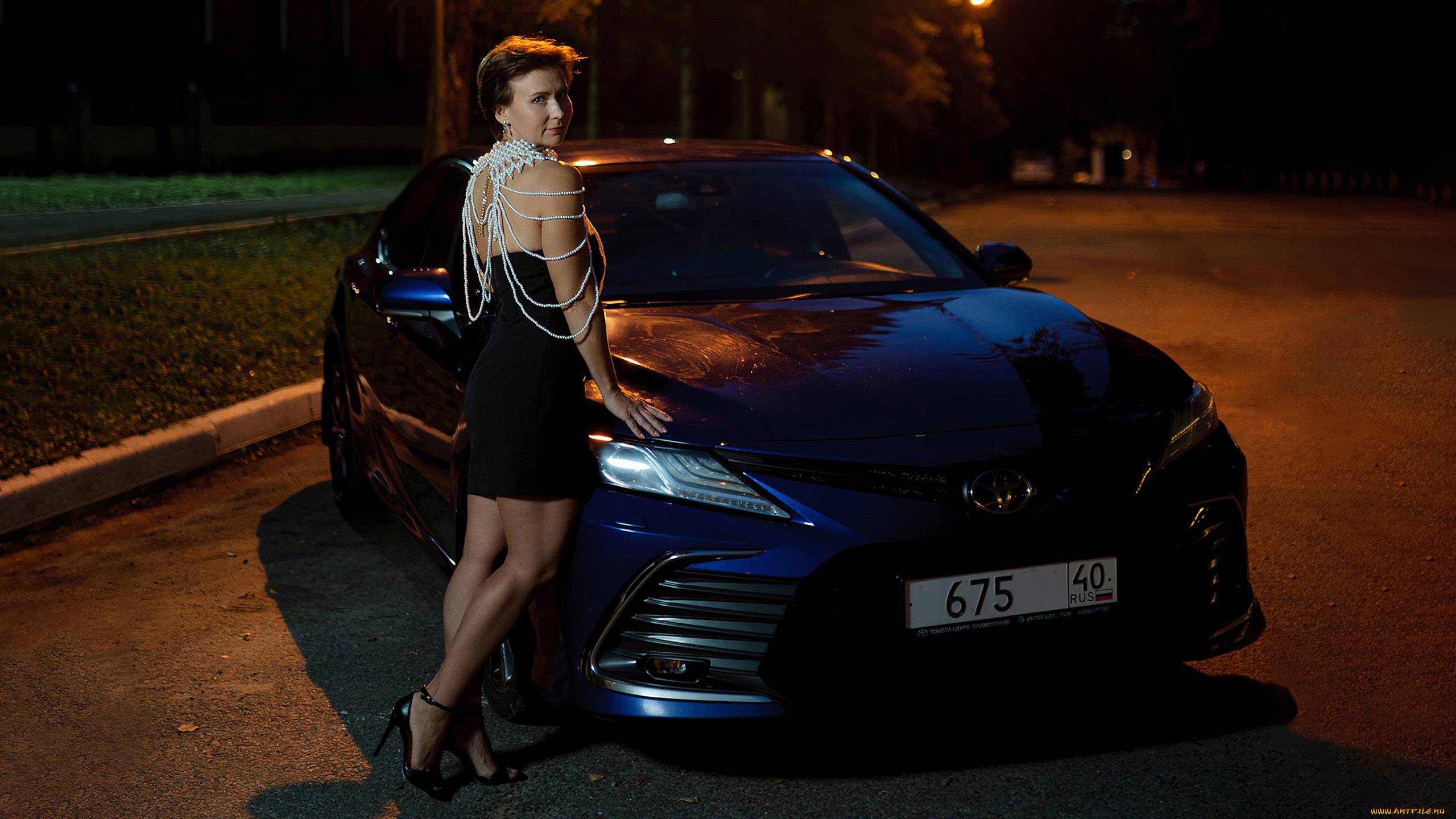 автомобили, -авто, с, девушками, toyota, camry