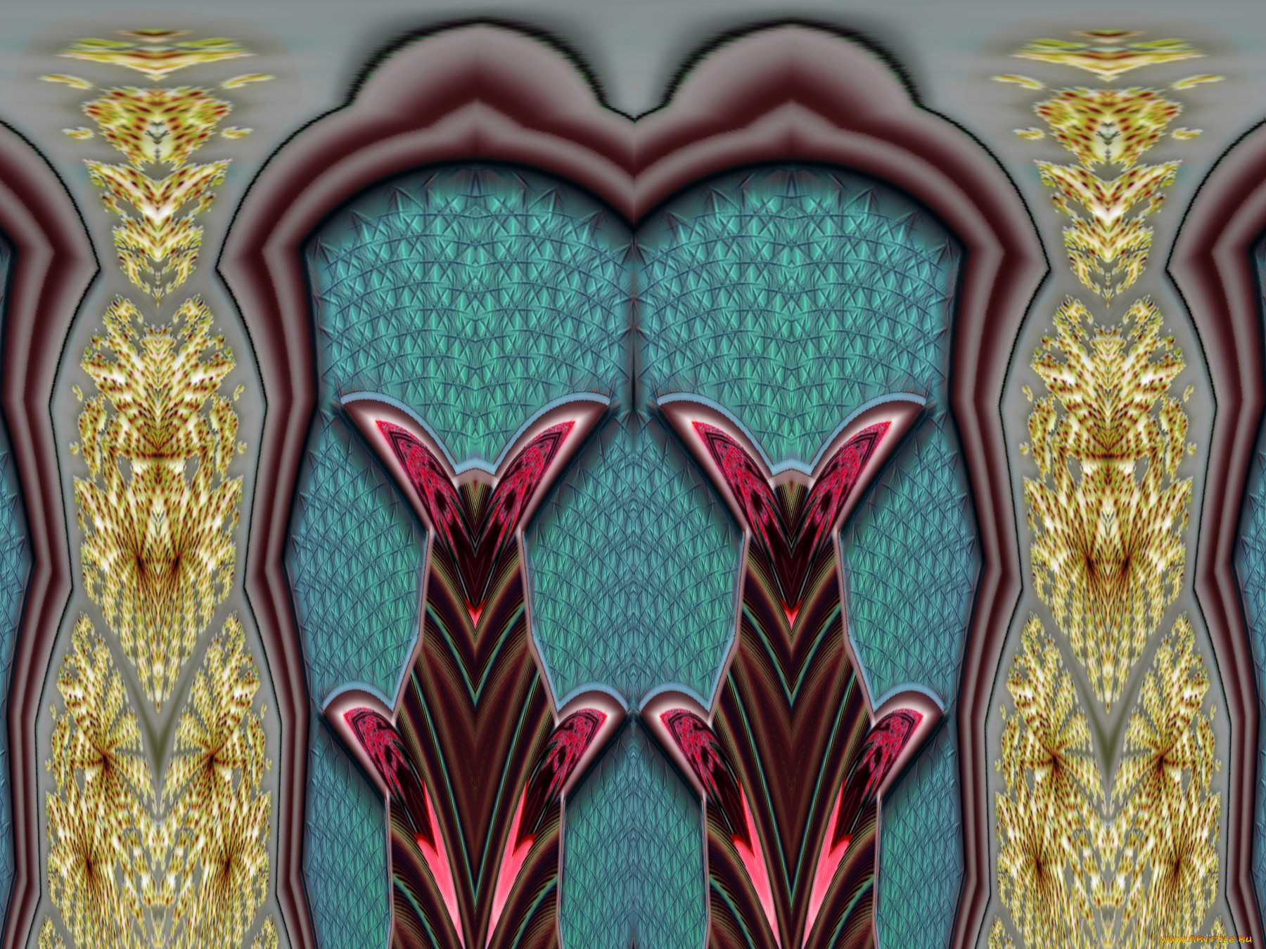 3д, графика, fractal, фракталы, абстракция, узор