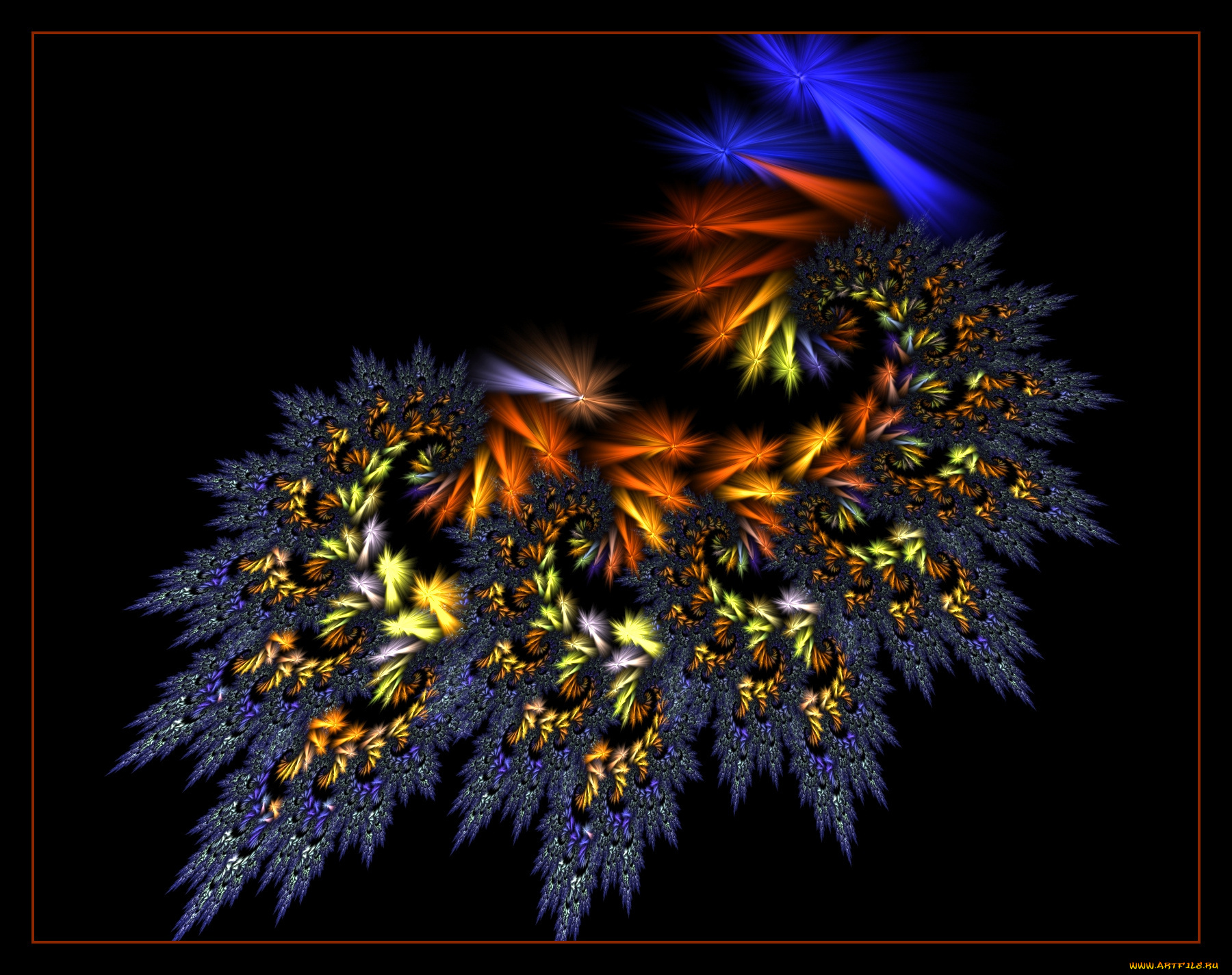 3д, графика, fractal, фракталы, абстракция, узор, тёмный