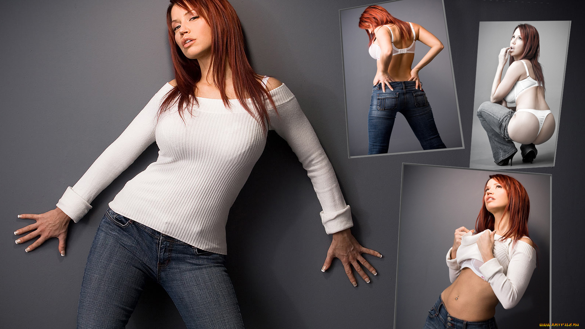 Bianca, Beauchamp, девушки, попка, джинсы, красотка