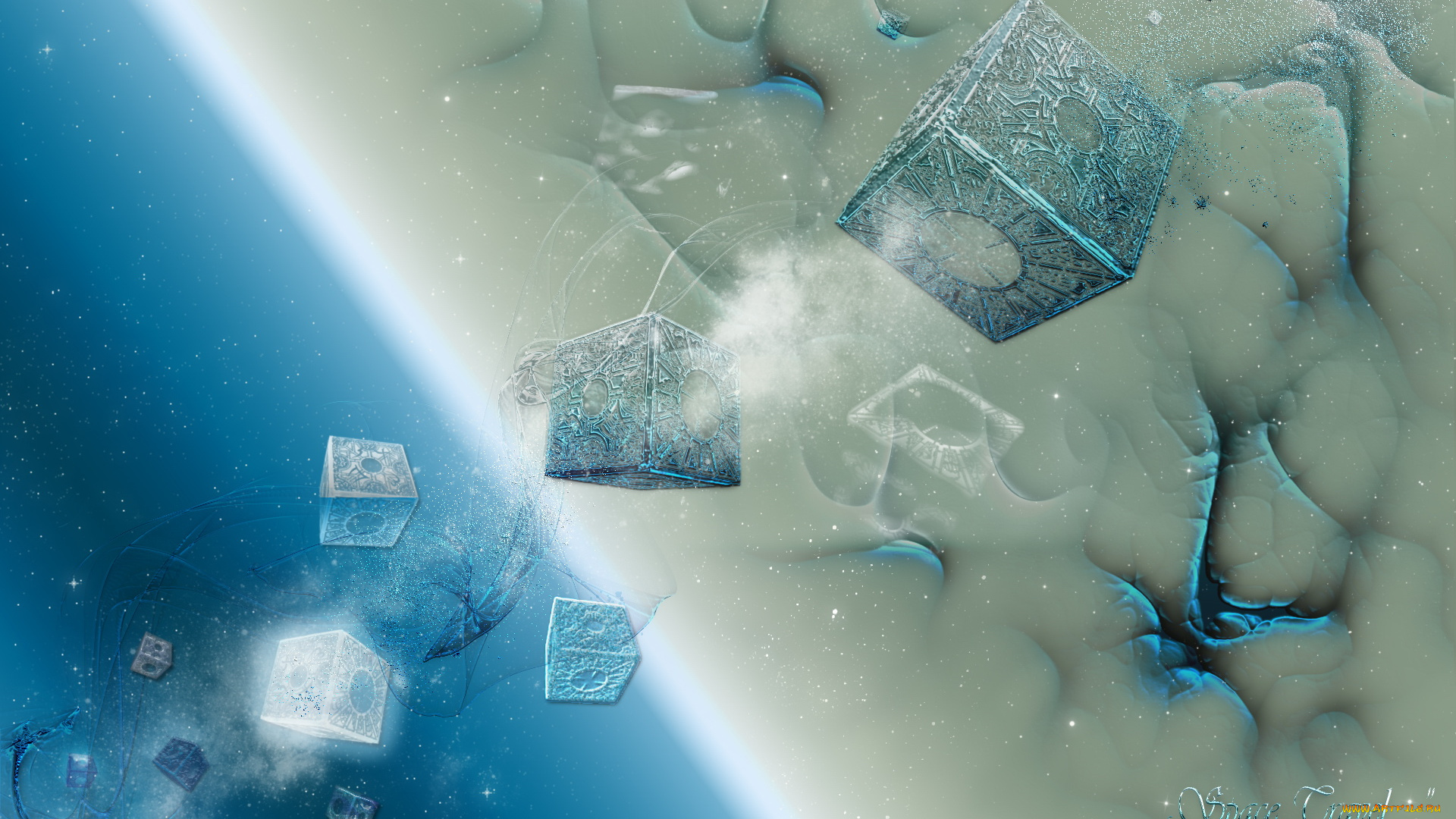 3д, графика, другое, узор, цвета, фон