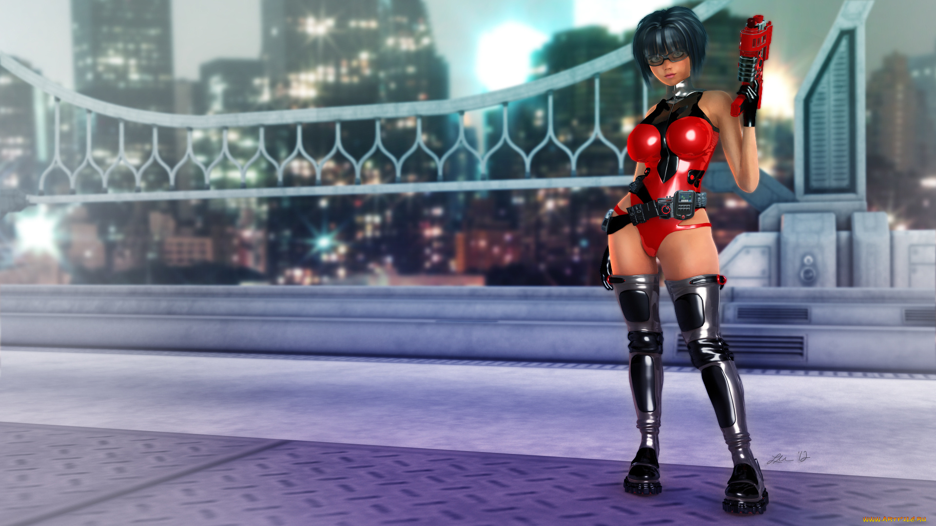 3д, графика, fantasy, фантазия, оружие, девушка