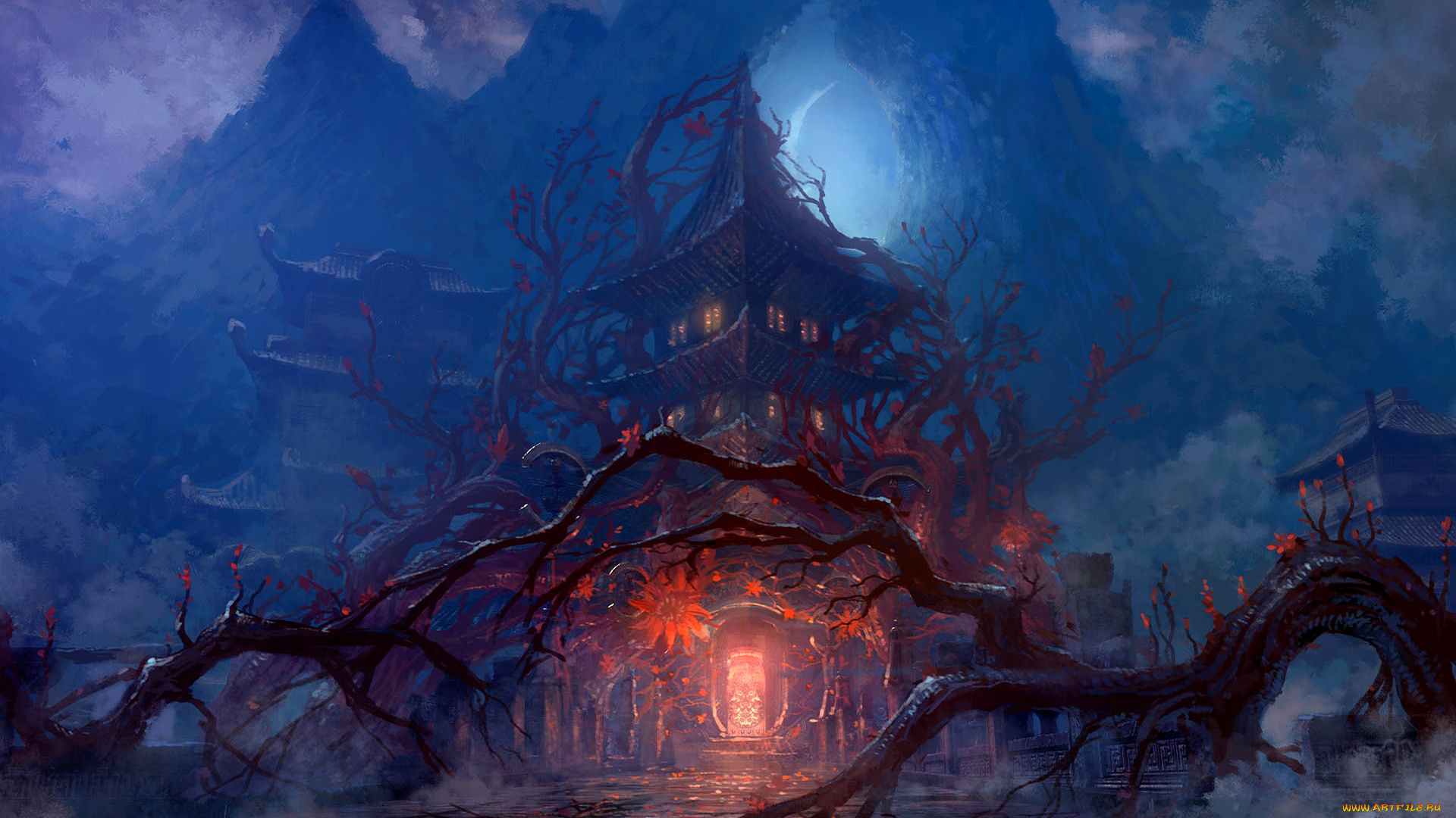 blade, soul, видео, игры, and, храм, дерево