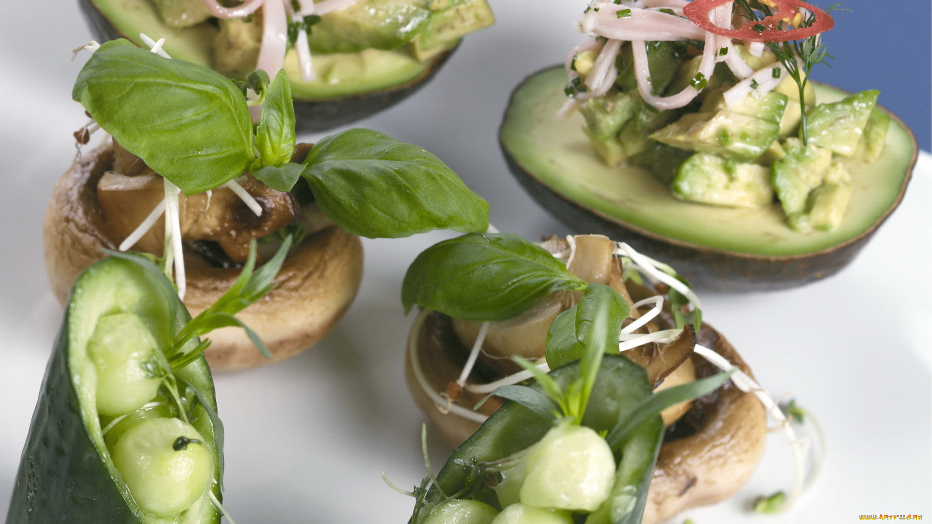 еда, салаты, закуски, базилик