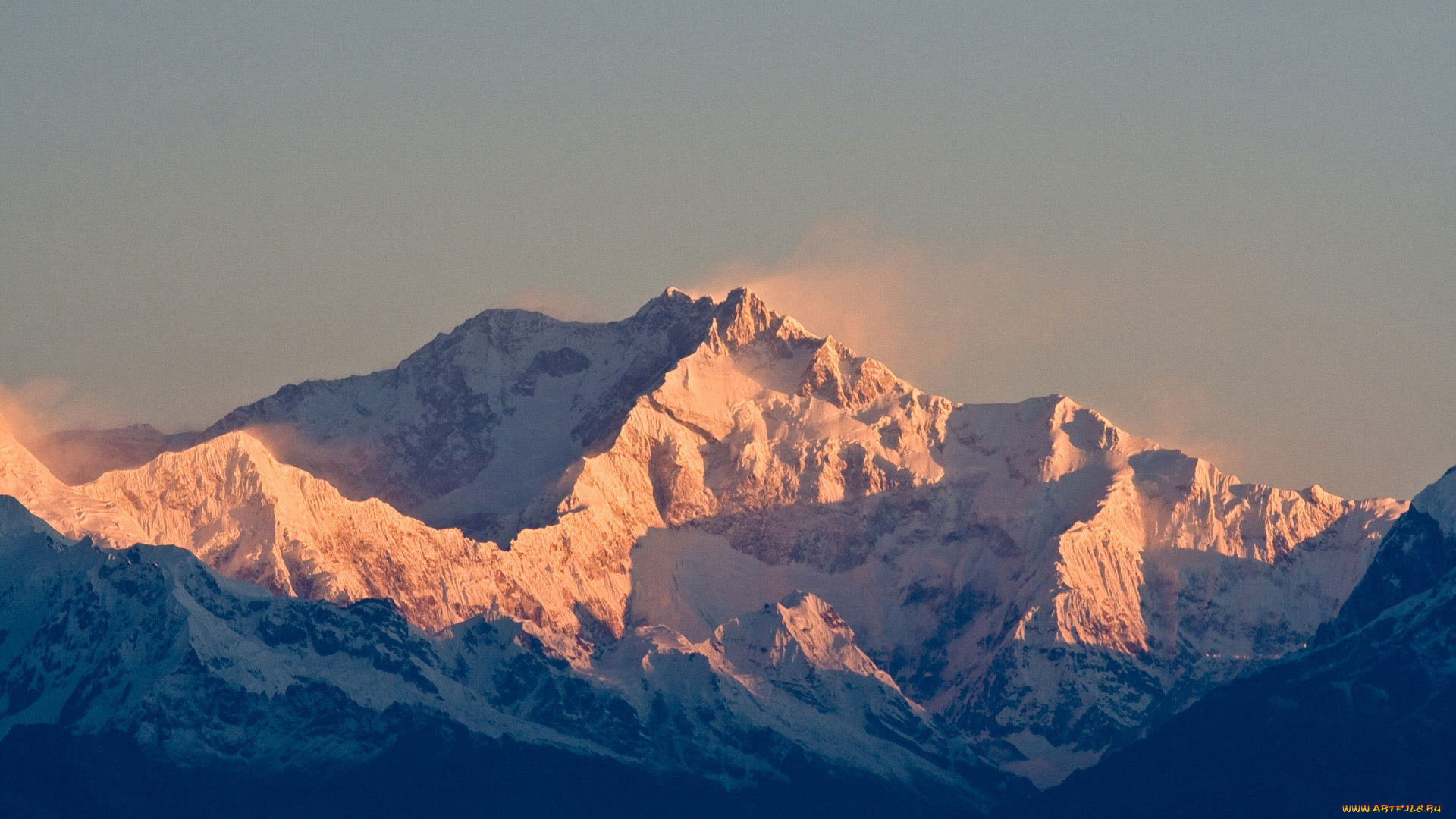 kangchenjunga, природа, горы, снега, вершина