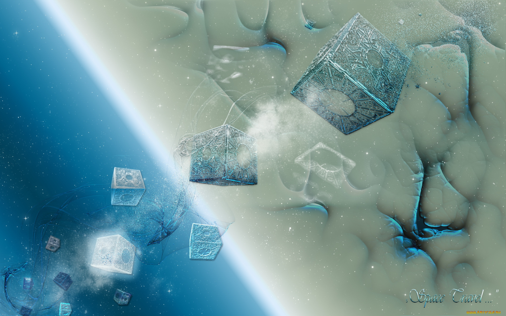 3д, графика, другое, узор, цвета, фон