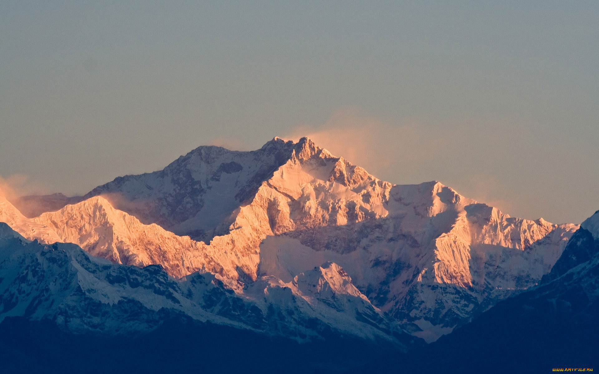 kangchenjunga, природа, горы, снега, вершина