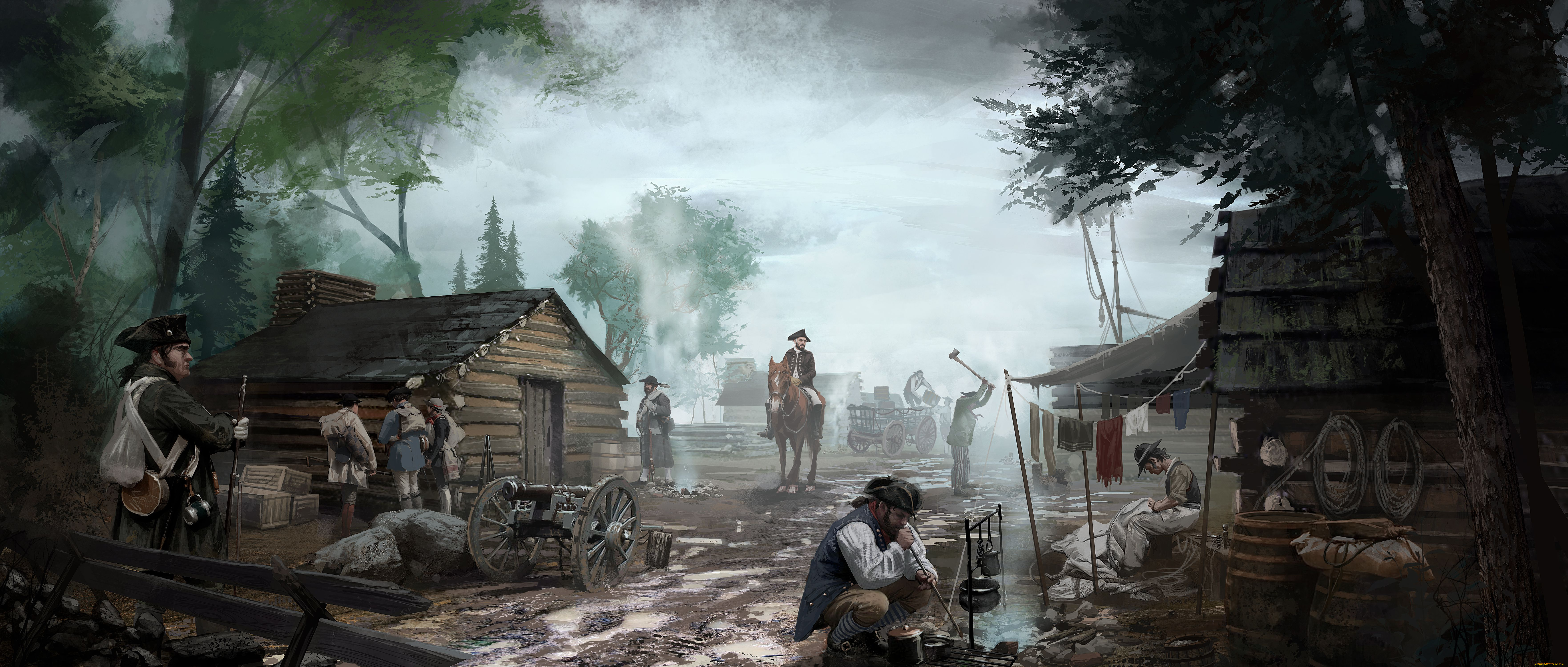 assassin’s, creed, iii, видео, игры, солдаты