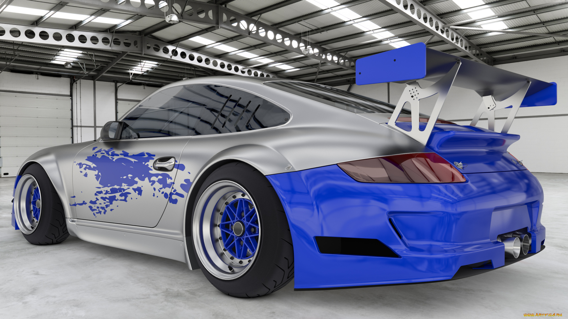 автомобили, 3д, 2009, porsche