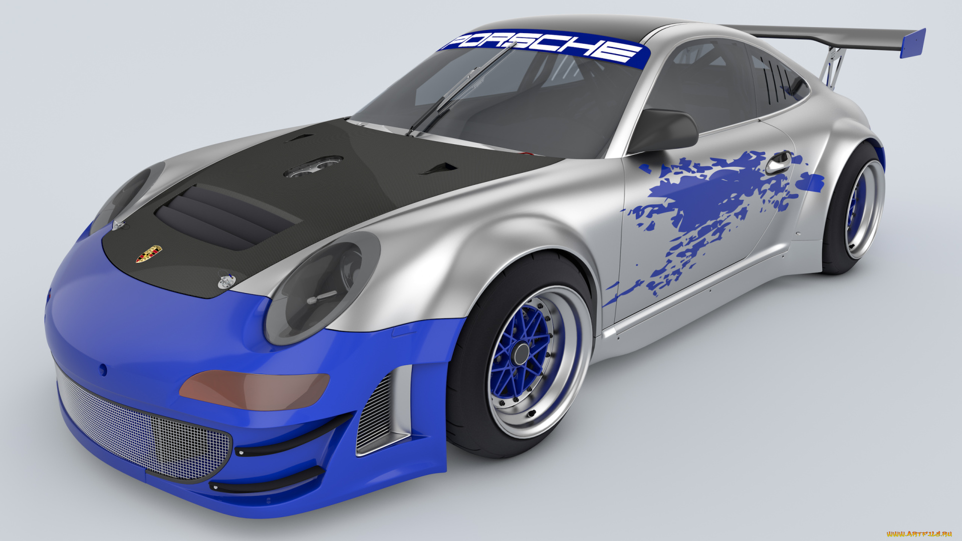 автомобили, 3д, porsche, 2009