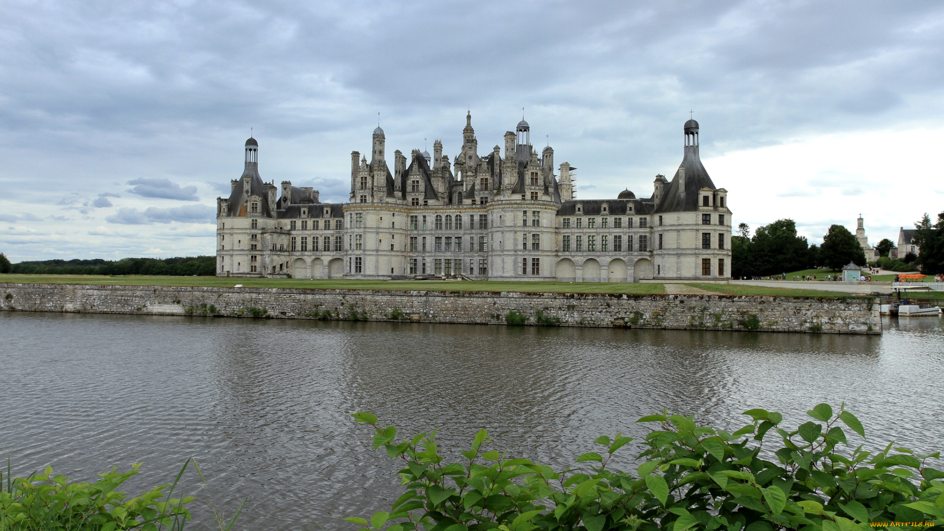 города, замки, луары, франция, река, замок, шамбор