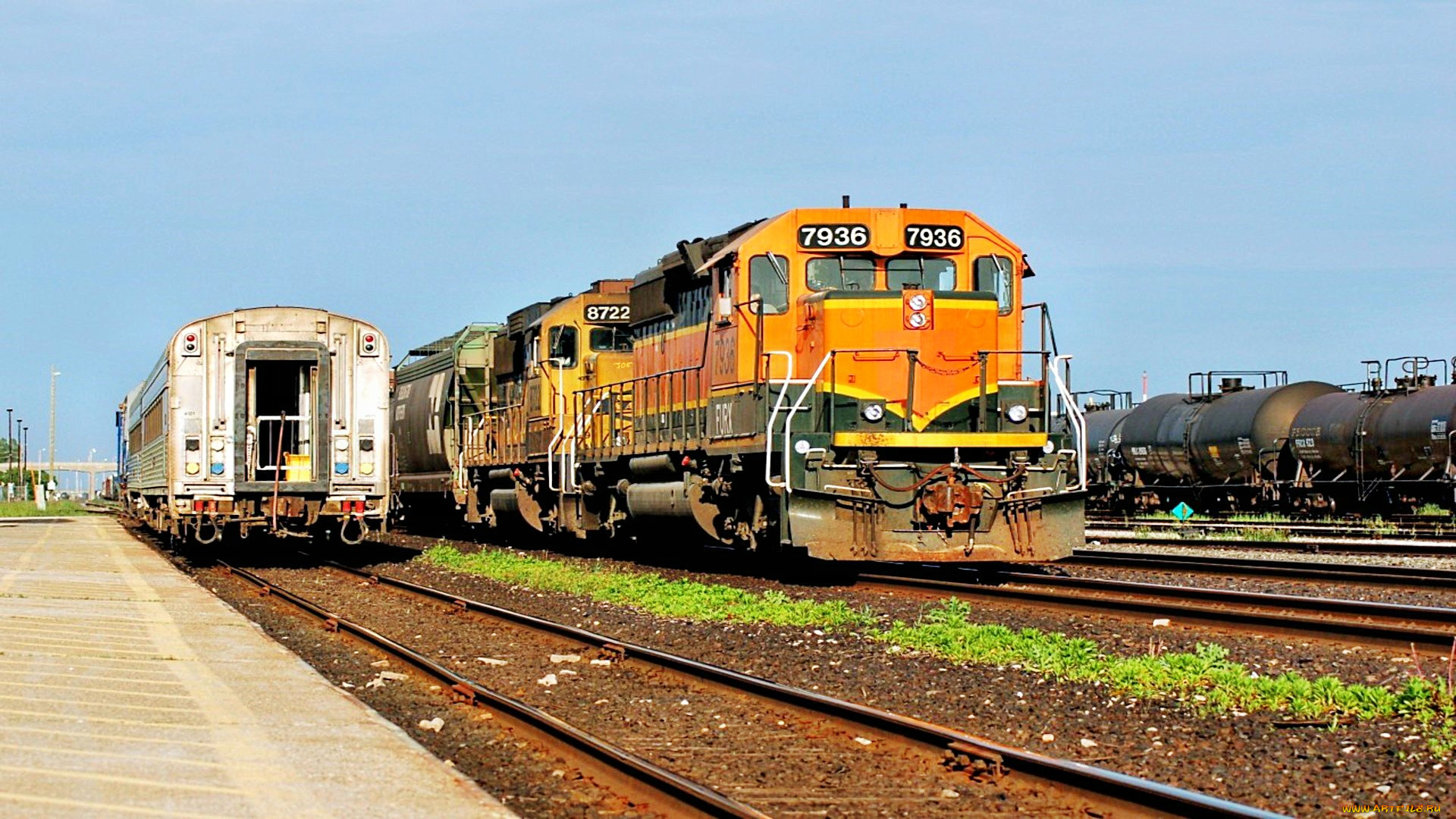 техника, локомотивы, рельсы, пути, станция, локомотив