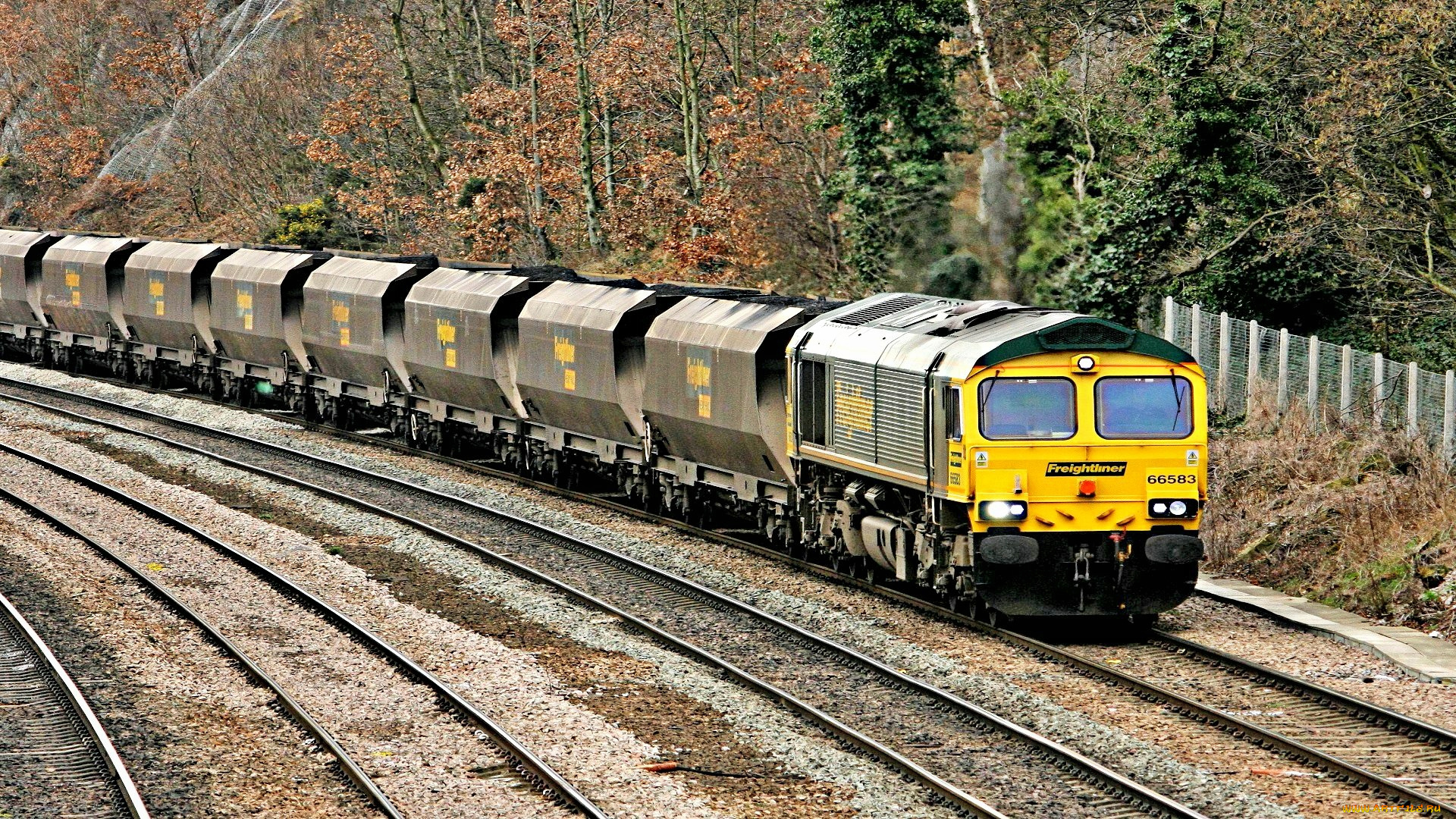 техника, поезда, рельсы, пути, локомотив, грузовой, состав