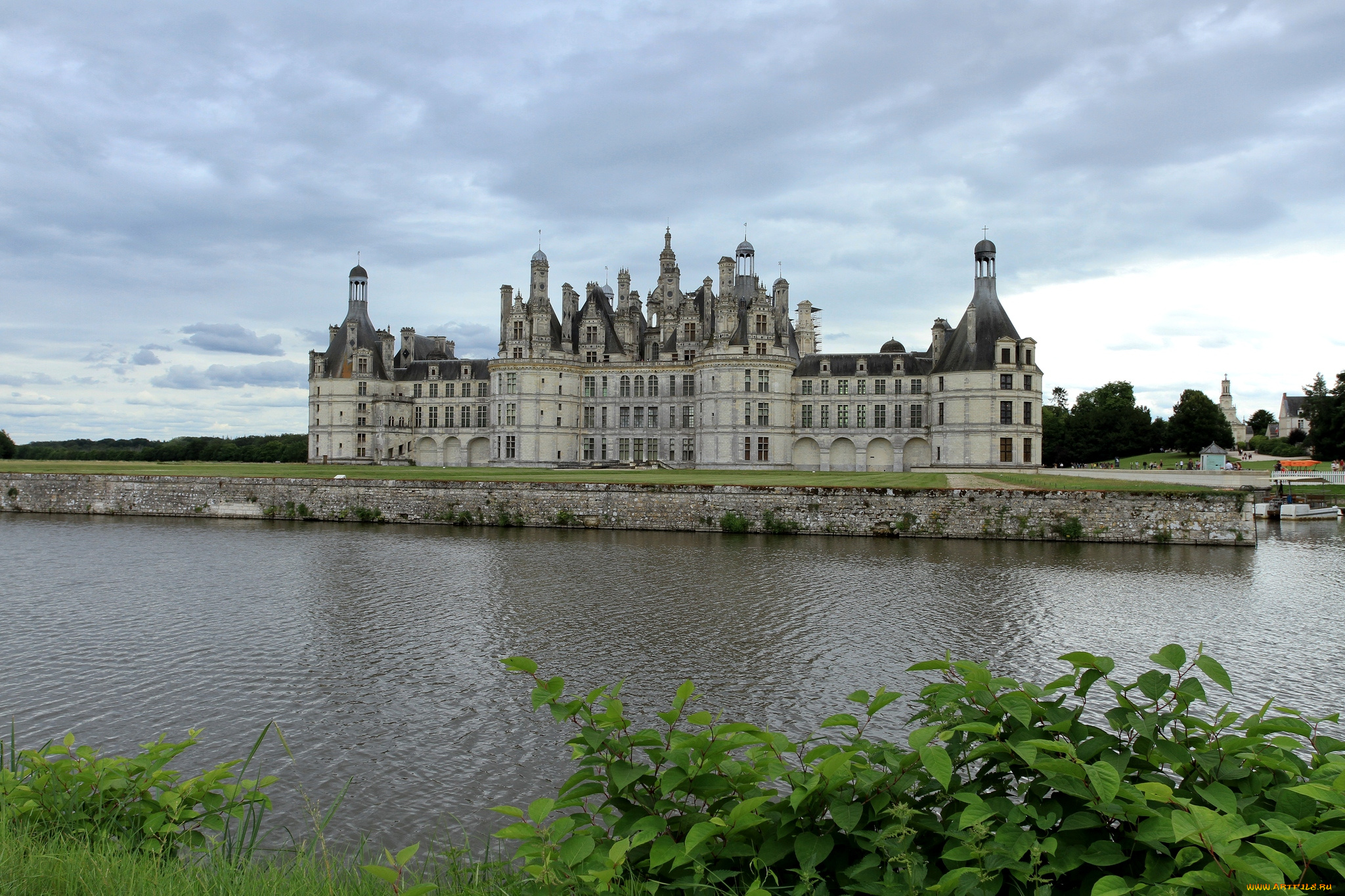города, замки, луары, франция, река, замок, шамбор