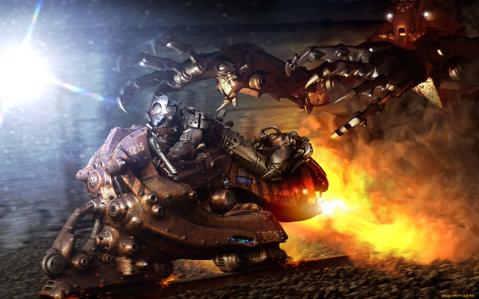 фэнтези, роботы, , киборги, , механизмы, погоня, когти