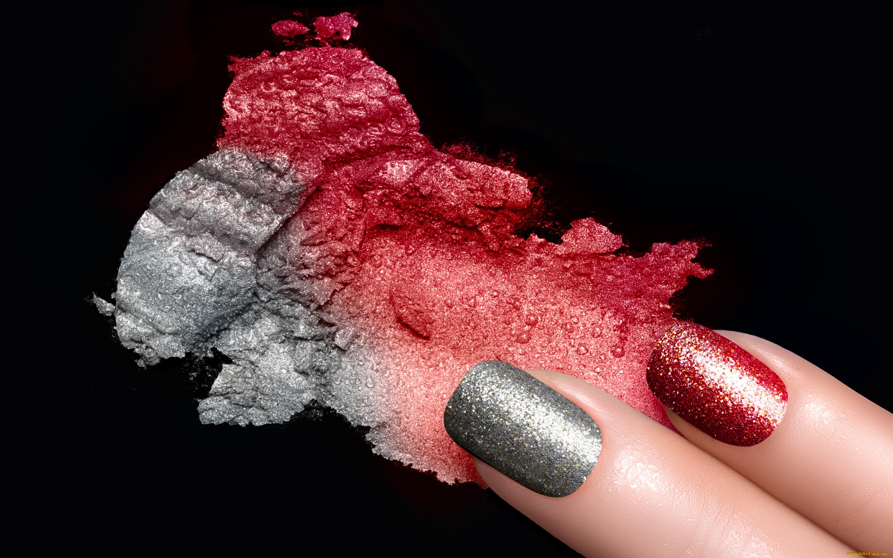 разное, руки, фон, блестки, лак, маникюр, макро