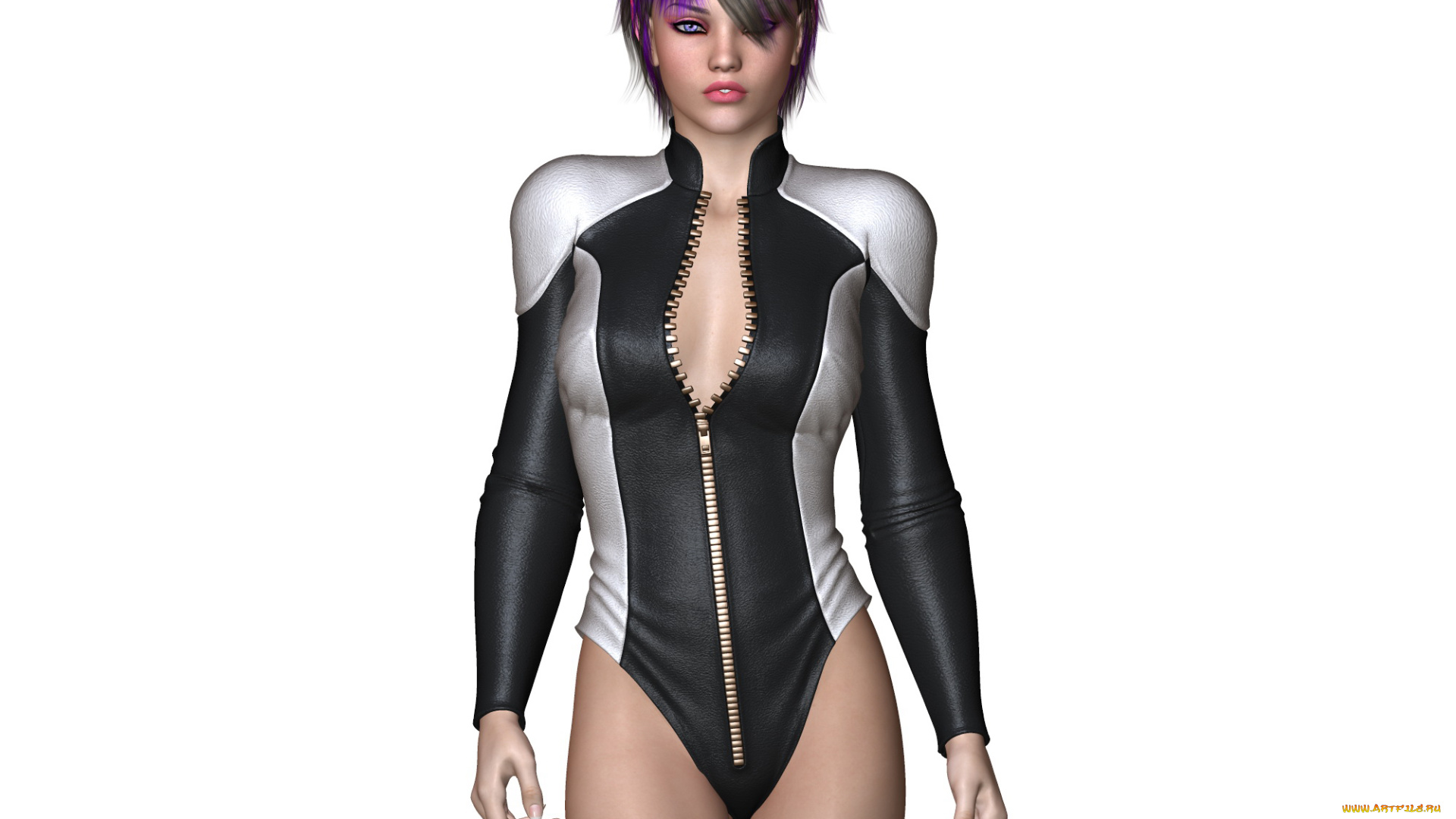 3д, графика, люди, , people, девушка, униформа, взгляд, фон