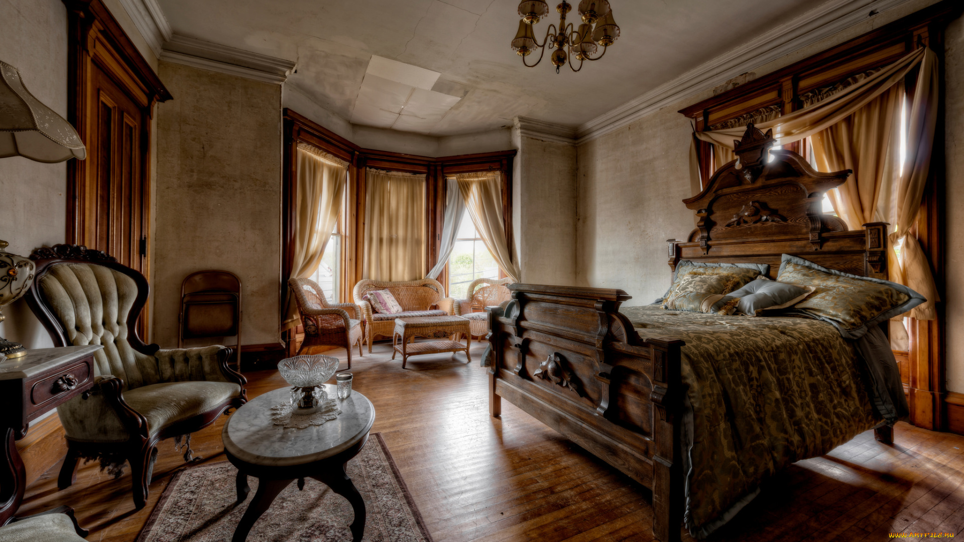 интерьер, спальня, комната, мебель