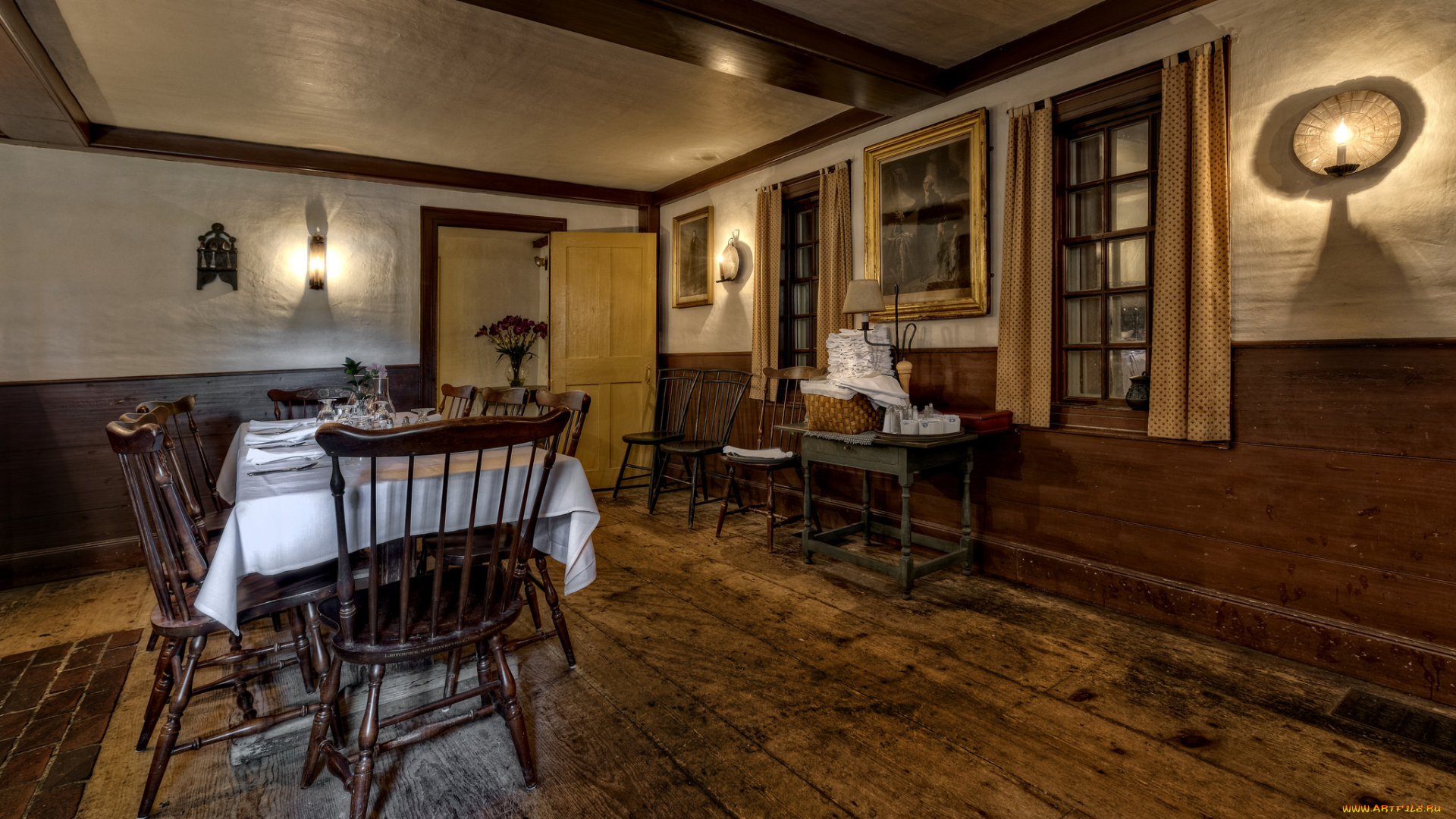 интерьер, столовая, мебель, комната