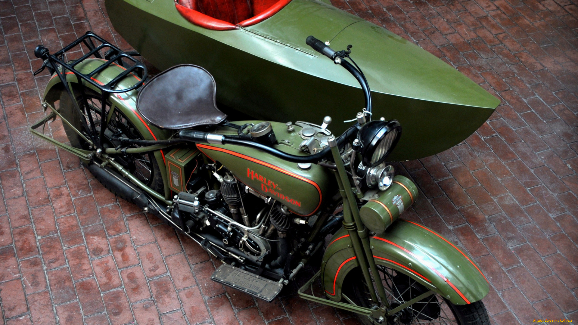 мотоциклы, мотоциклы, с, коляской, harley-davidson