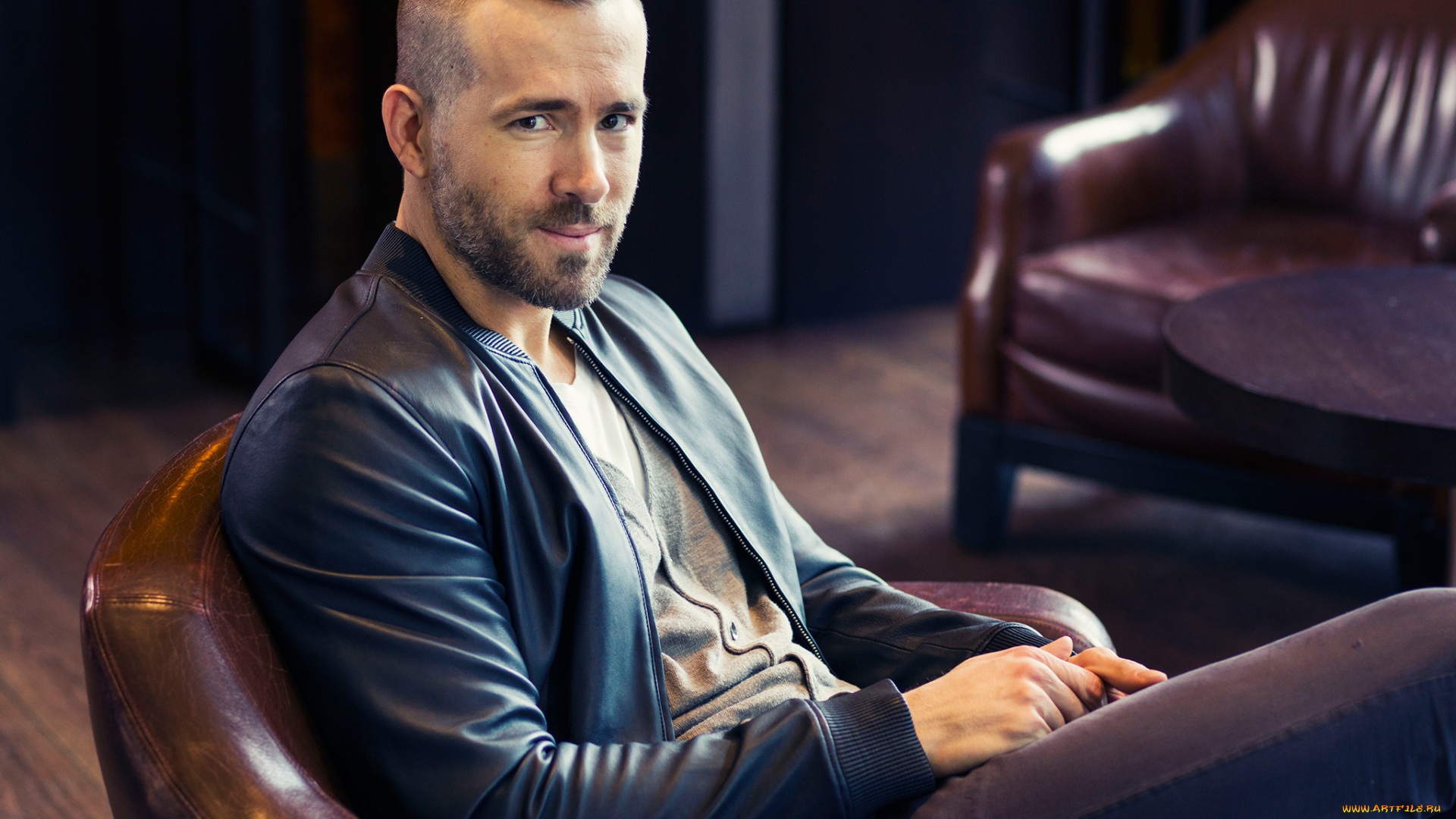 ryan, reynolds, мужчины, столик, кресло, актер