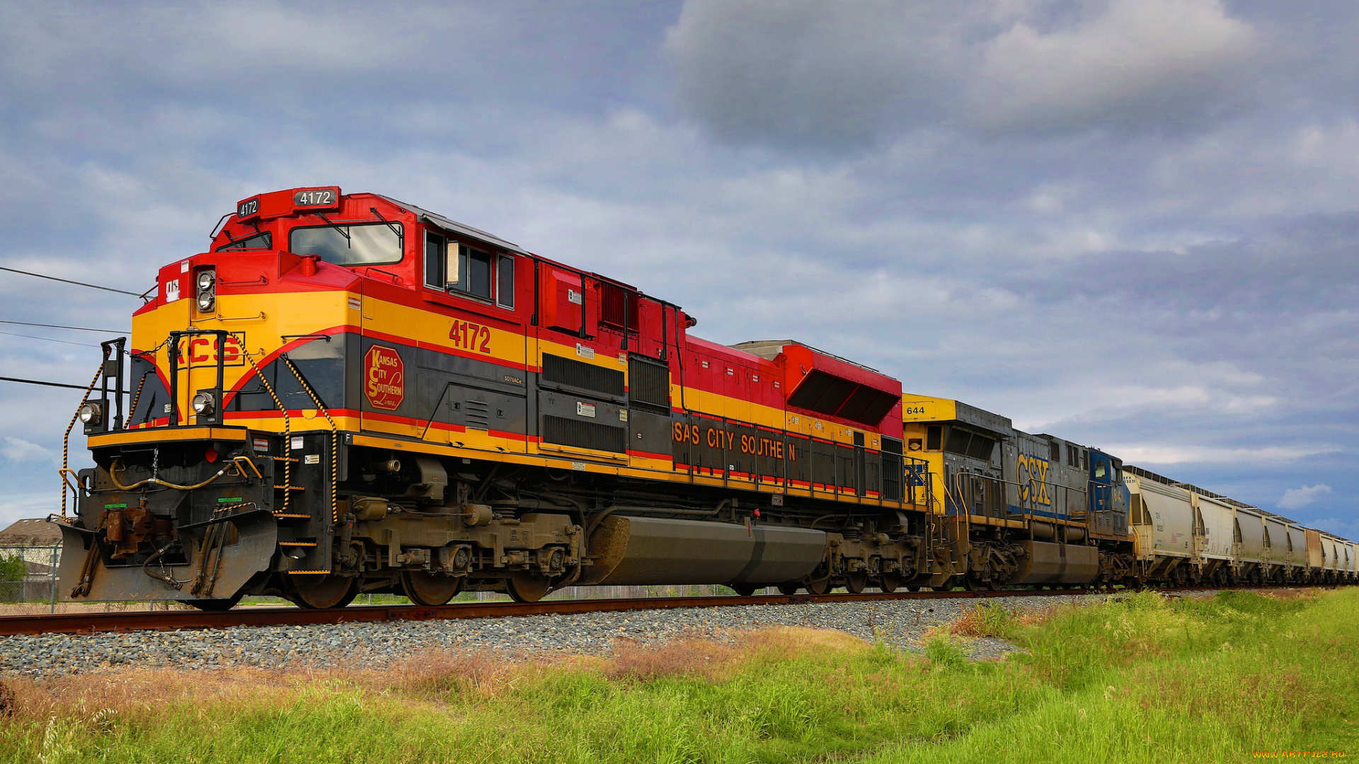 техника, поезда, локомотив, рельсы, дорога, железная, состав