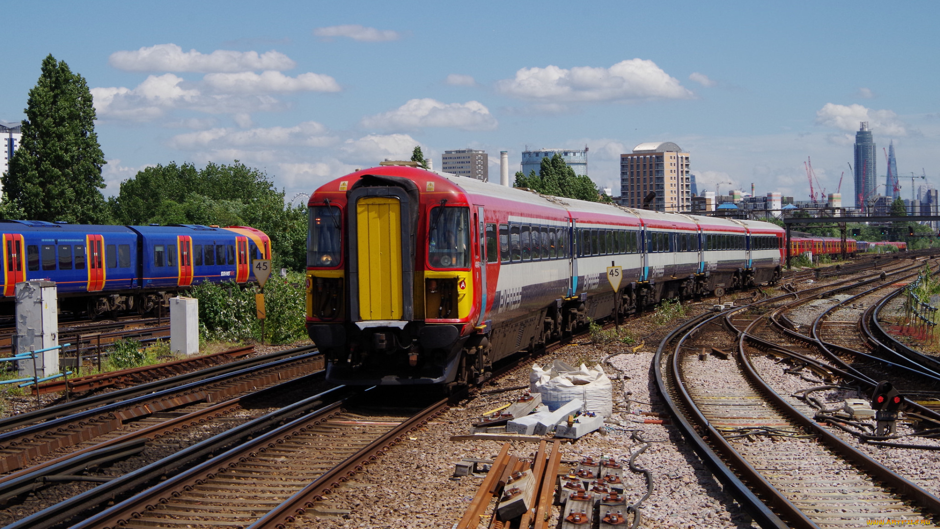 техника, поезда, состав, локомотив, рельсы, дорога, железная