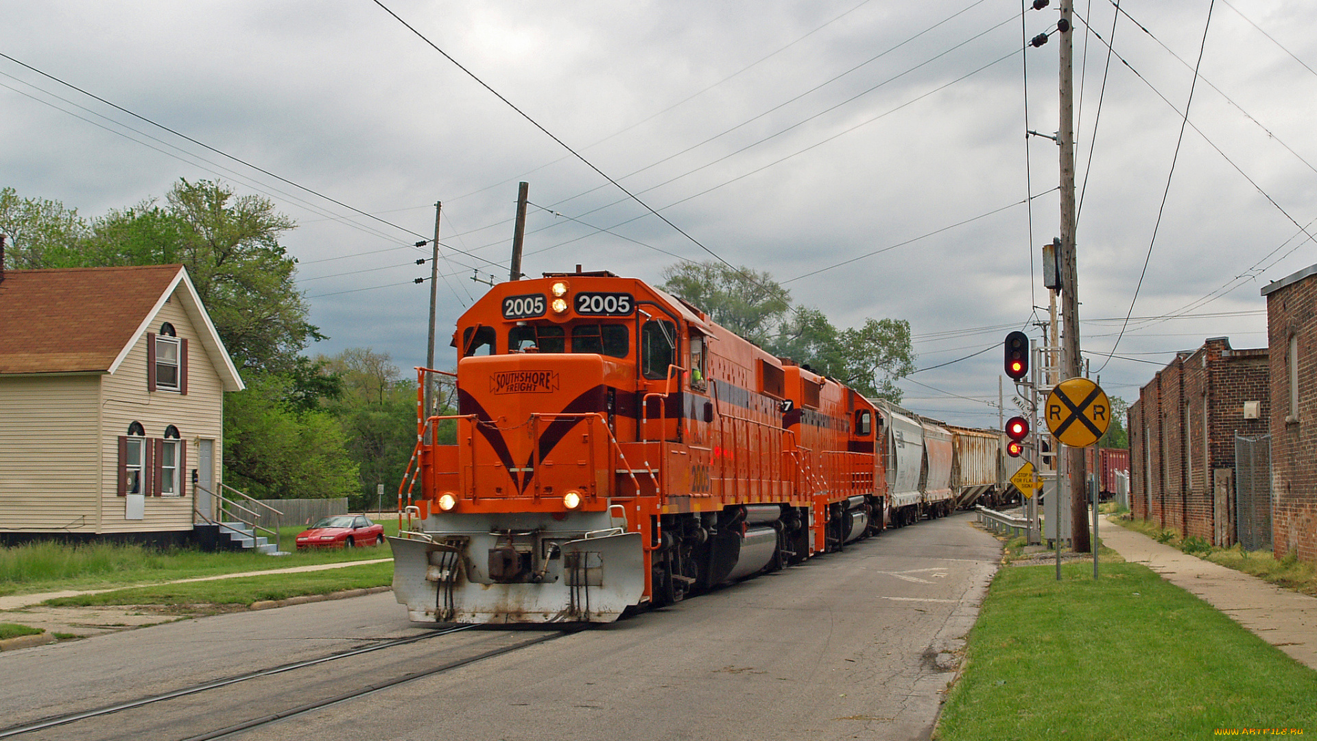 техника, поезда, железная, дорога, рельсы, локомотив, состав