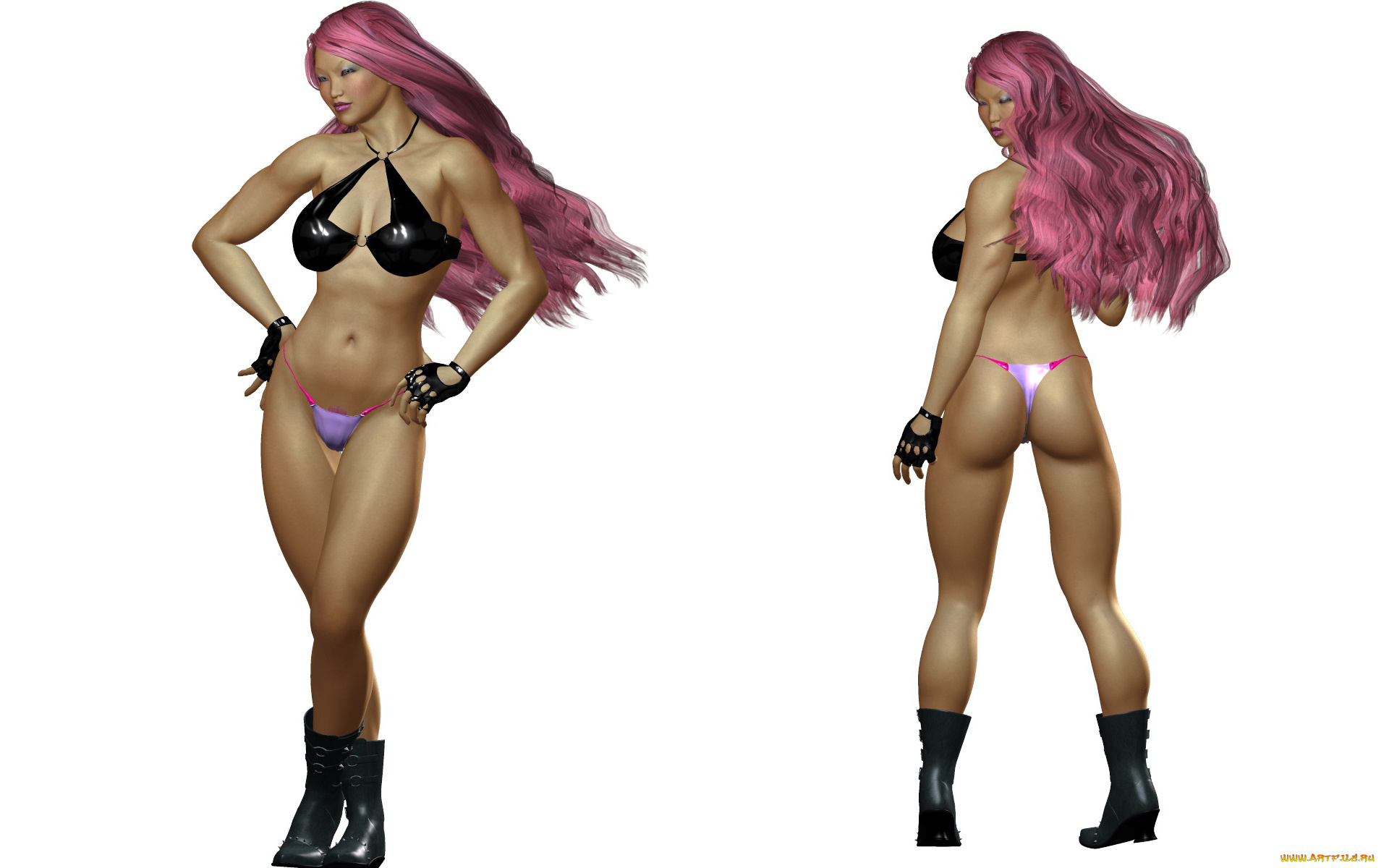 3д, графика, фантазия, , fantasy, девушка, бельё, латекс, фон