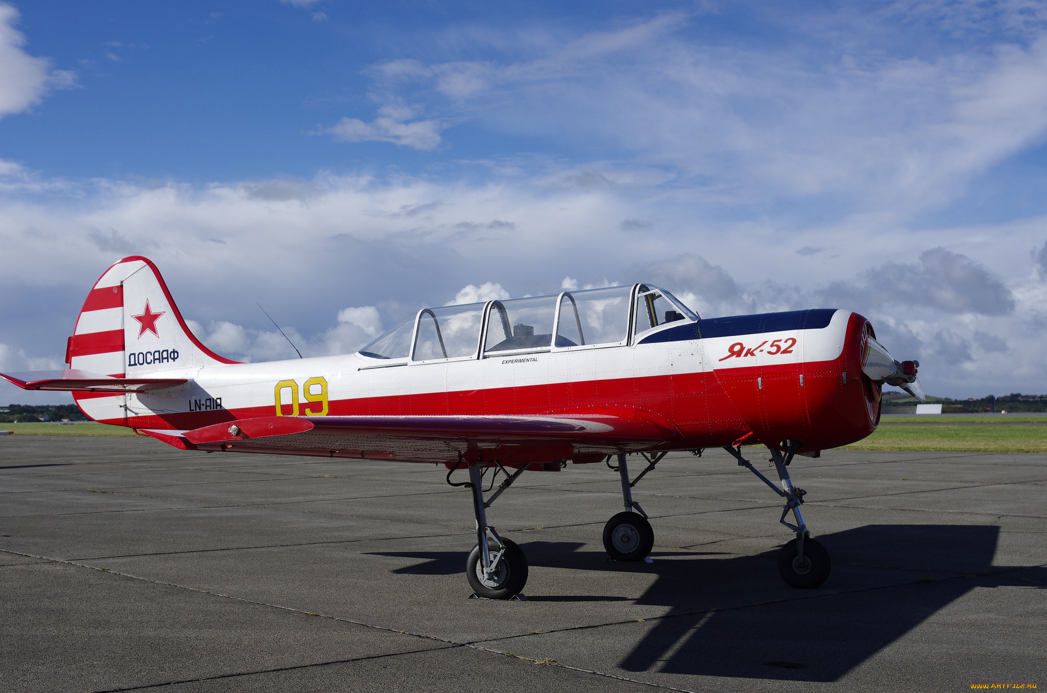 yak-52, авиация, лёгкие, одномоторные, самолёты, самолет, спортивный