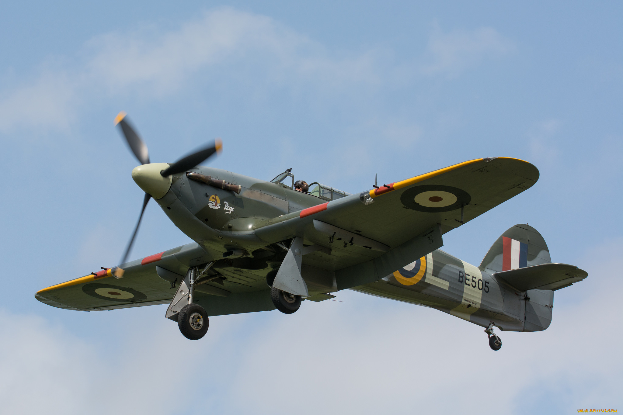 hawker, hurricane, mk, iib, авиация, боевые, самолёты, истребитель