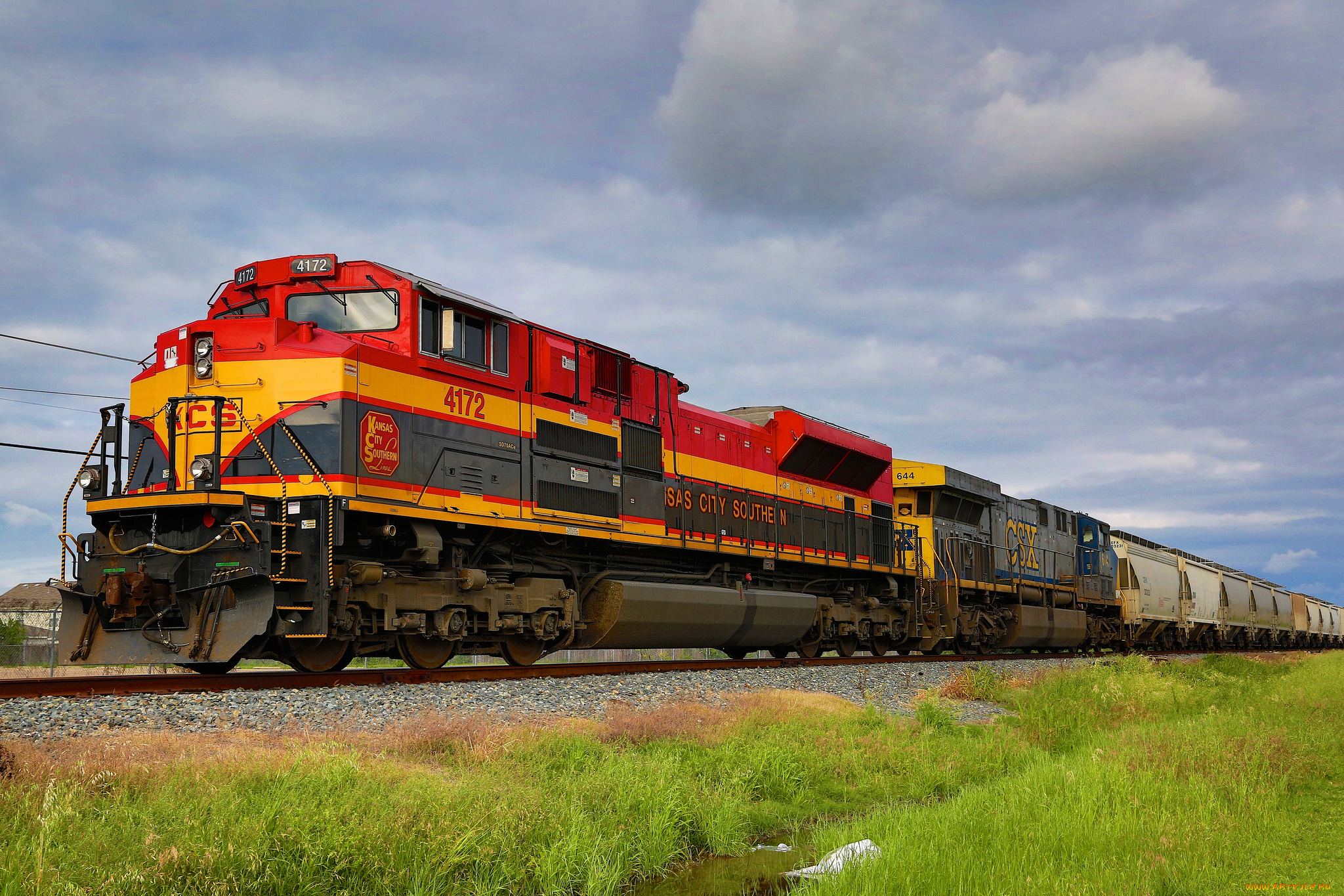 техника, поезда, локомотив, рельсы, дорога, железная, состав