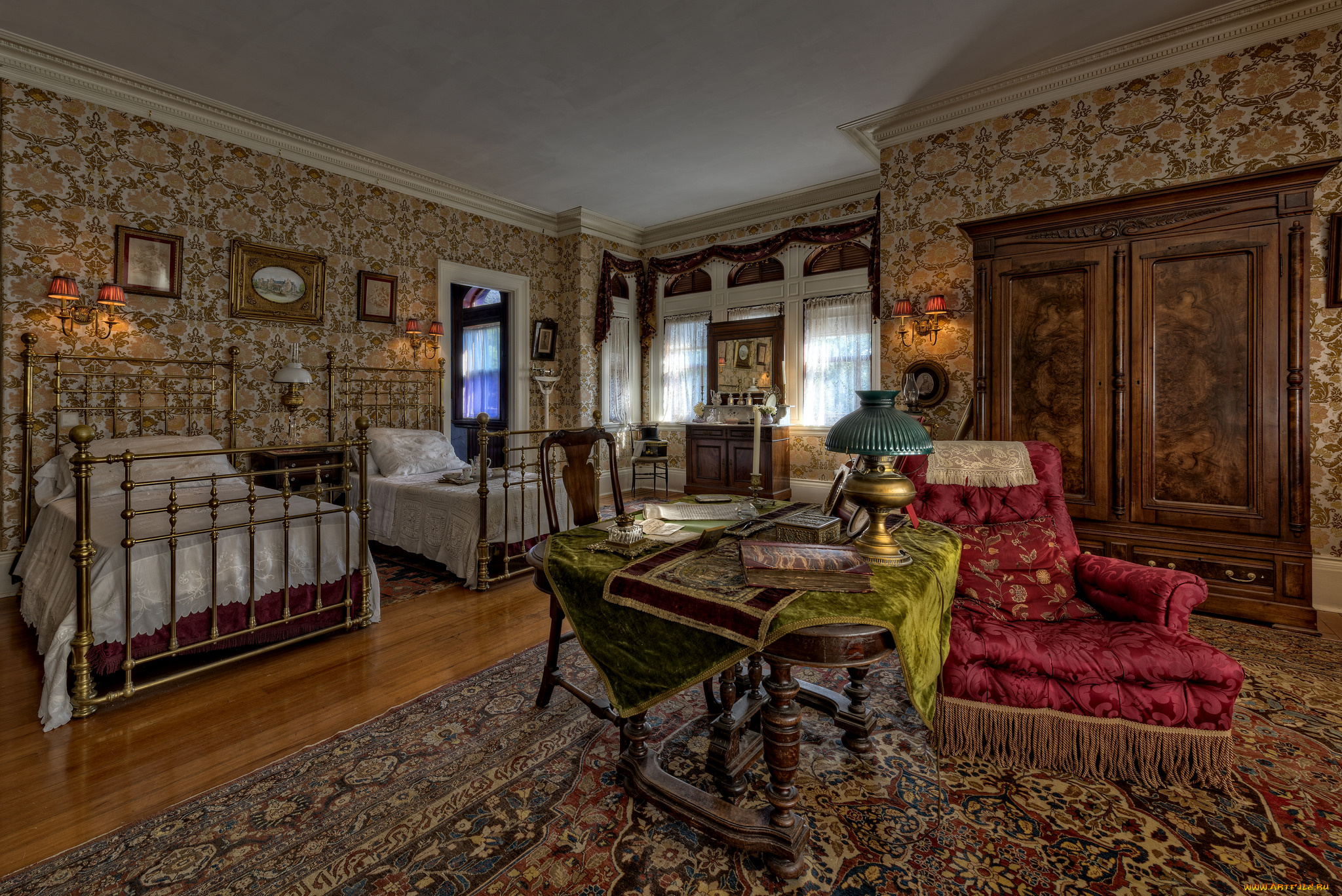 интерьер, спальня, мебель, комната